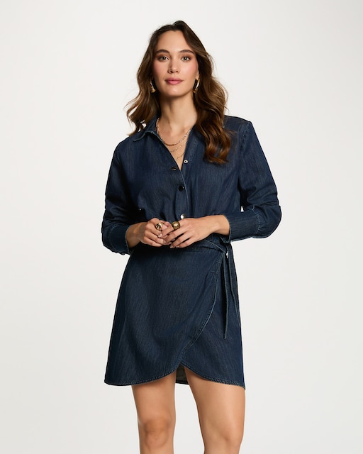 Imagen 0 de Vestido corto cruzado