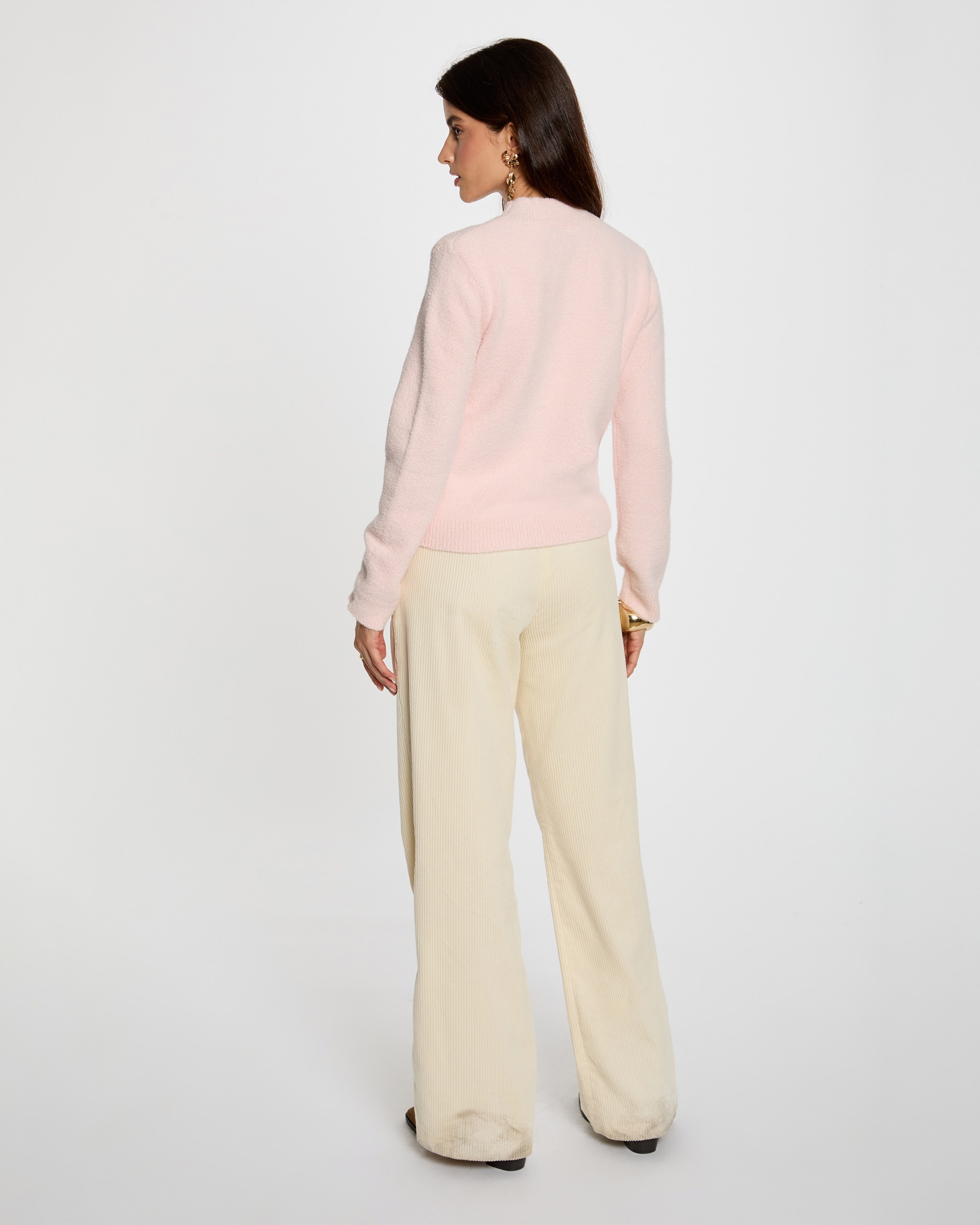 Jersey de mujer con cuello alto - Morgan - Rosa Rosa-2