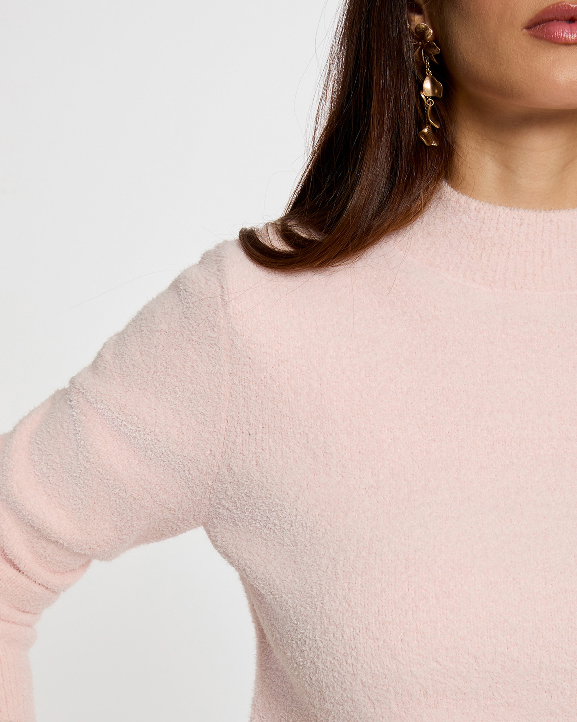Jersey de mujer con cuello alto - Morgan - Rosa Rosa-4
