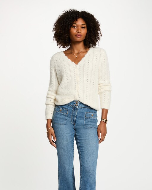 Imagen 0 de Cárdigan de mujer corto cuello en v