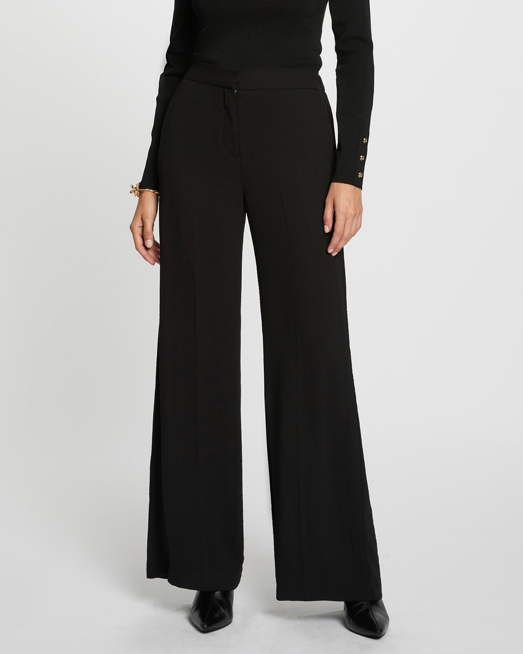 Morgan - Pantalón de mujer ancho y fluido.