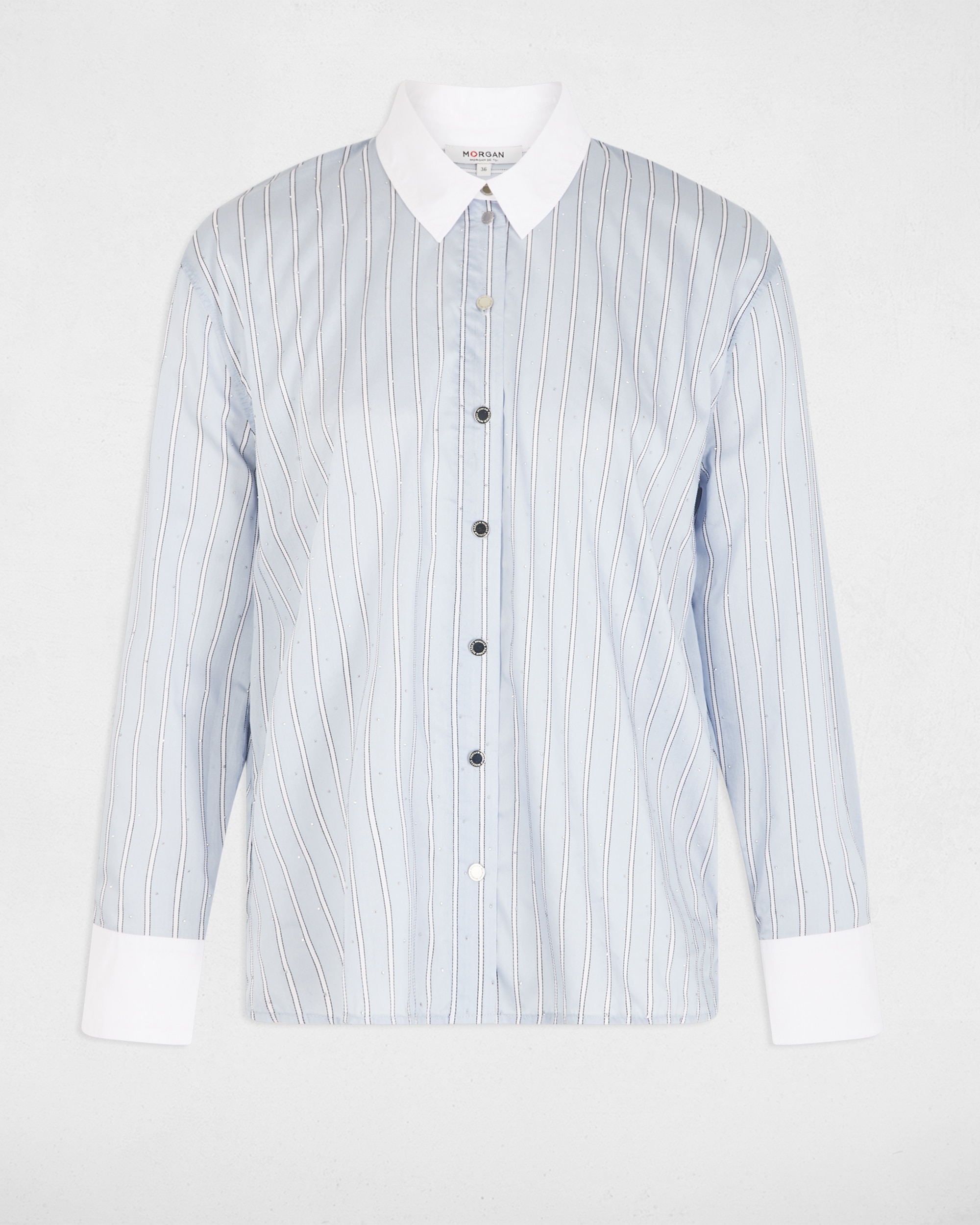 Camisa de mujer oversize de rayas - Morgan - Multicolor Multicolor-5