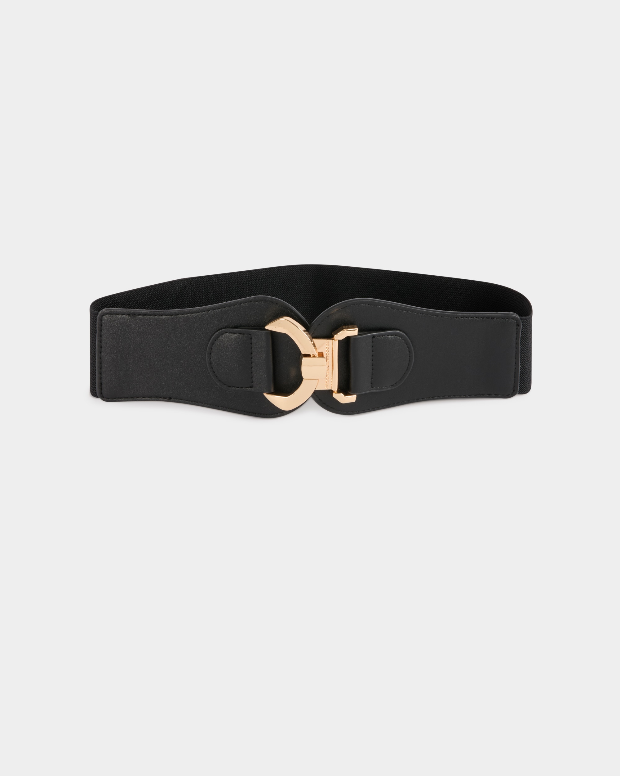 Cinturón ancho elástico con hebilla decorativa - Morgan - Negro Negro-1