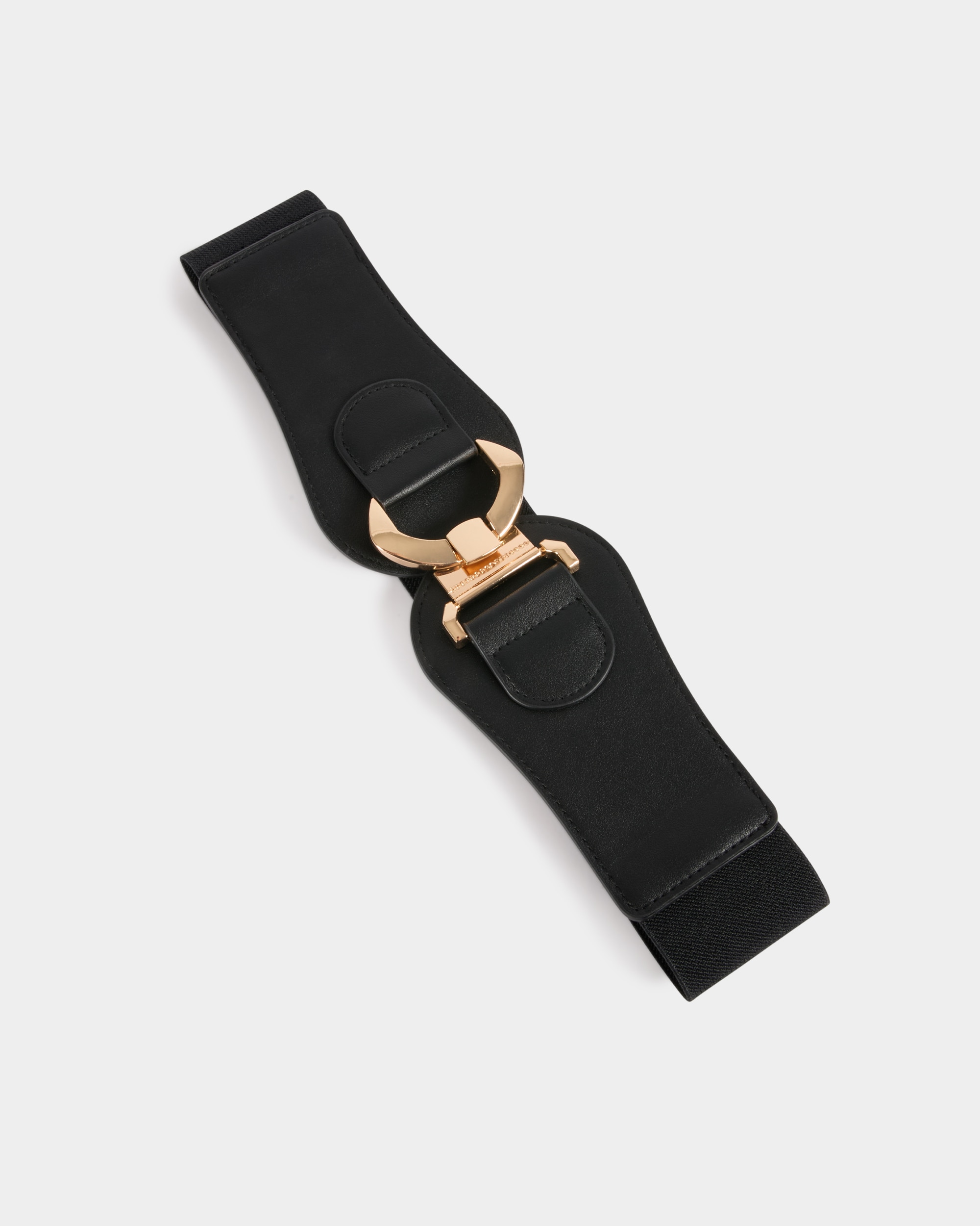 Cinturón ancho elástico con hebilla decorativa - Morgan - Negro Negro-3