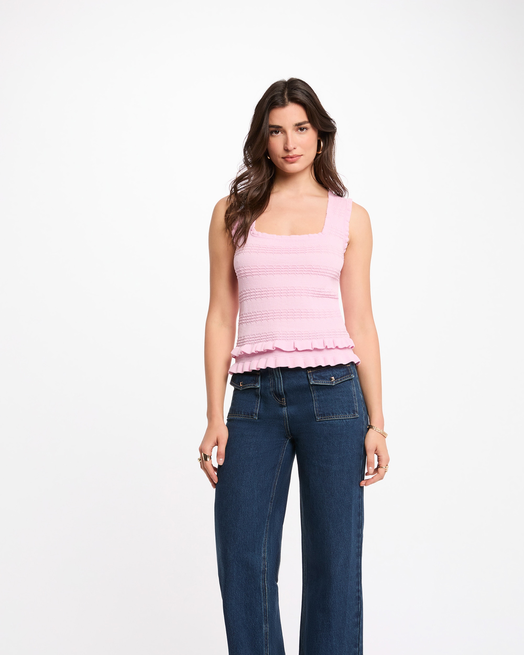 Morgan - Jersey de mujer sin mangas ajustado.