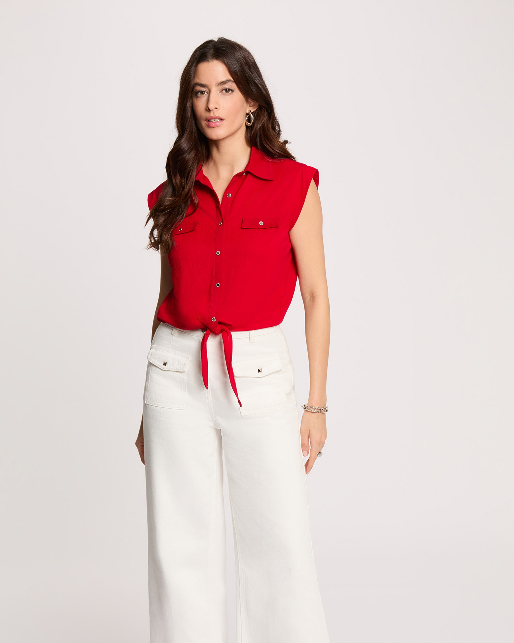 Morgan - Blusa de mujer sin mangas.