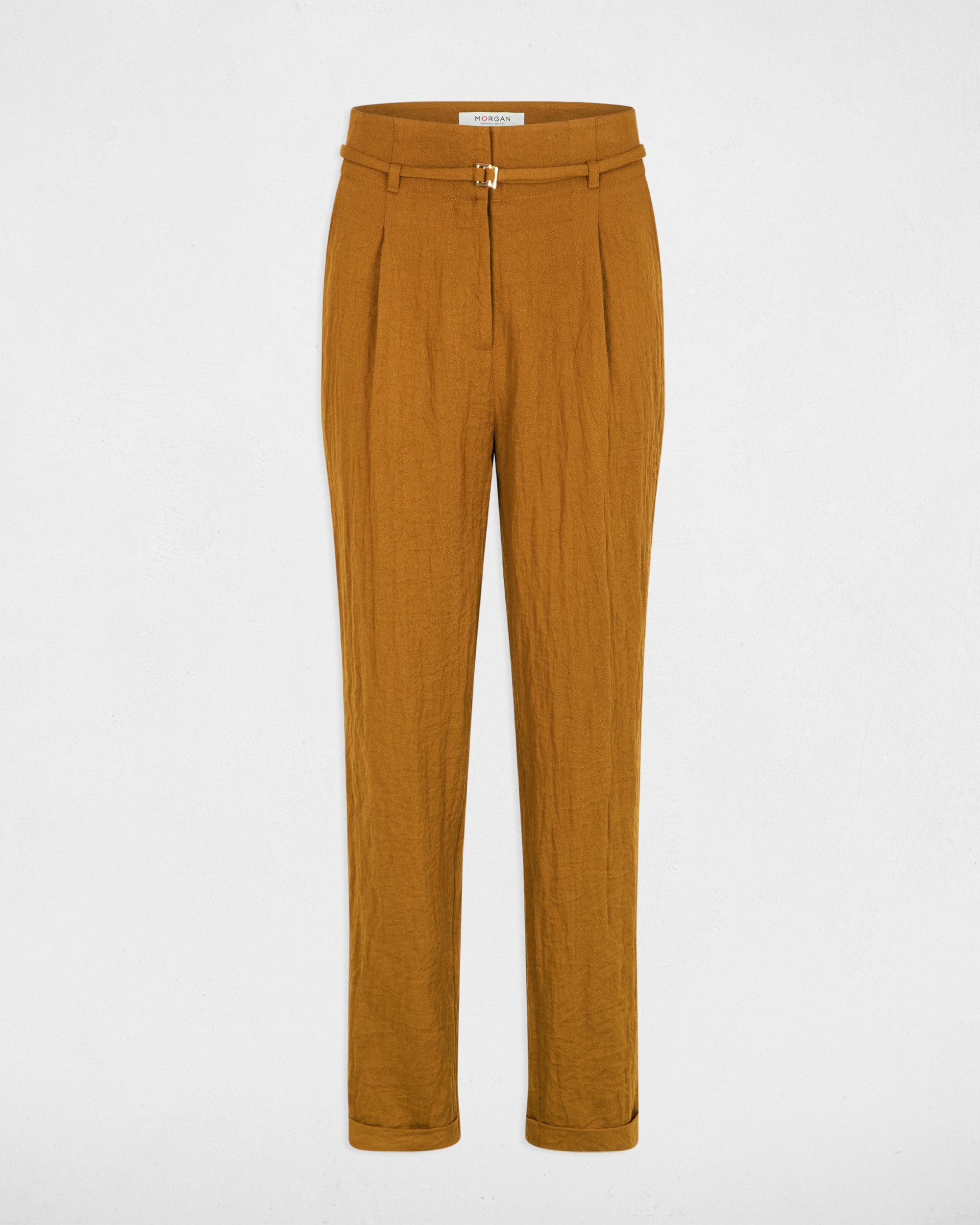 Pantalón jogger de mujer carrot de tiro alto - Morgan - Marrón claro Marrón claro-5