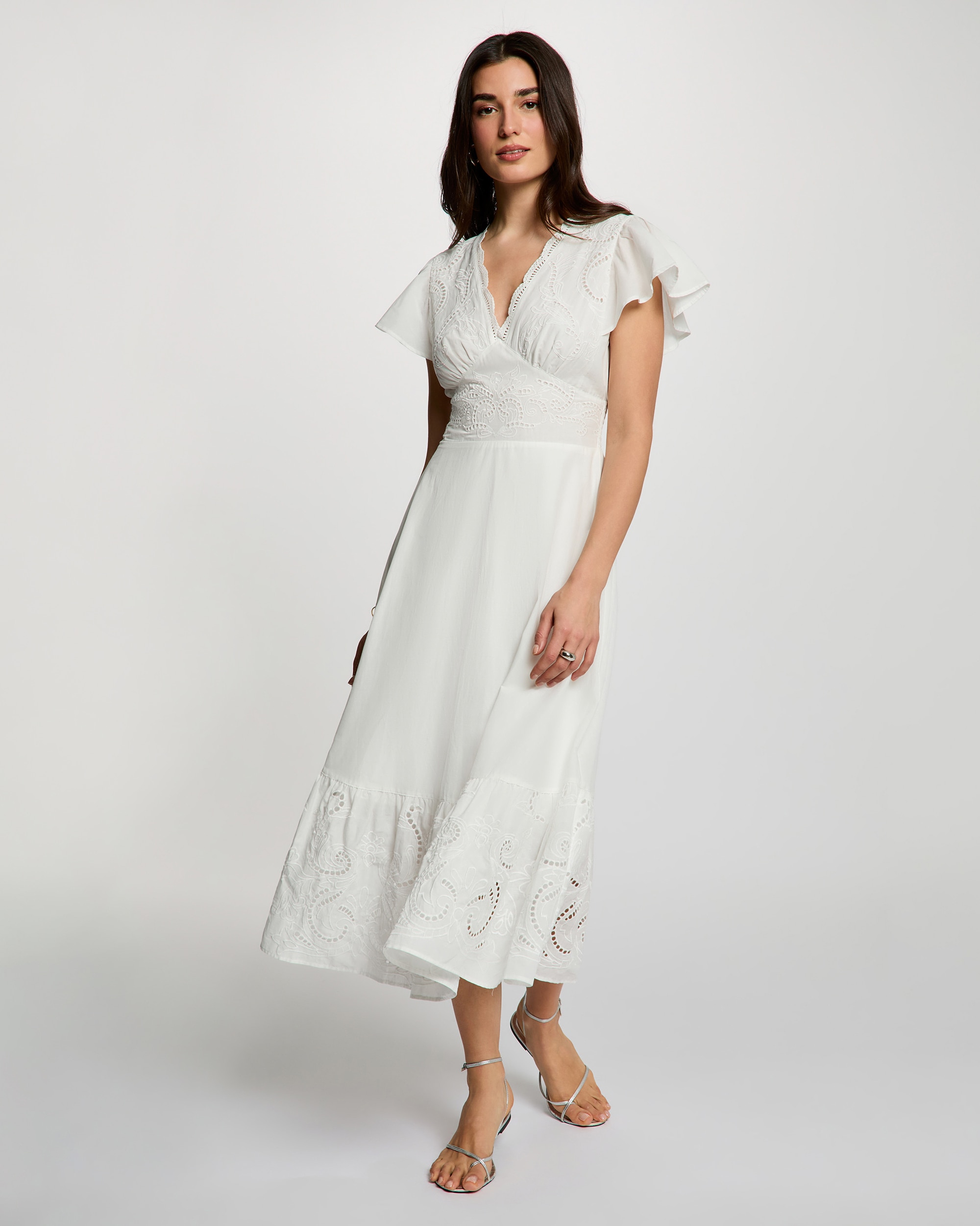 Morgan - Vestido largo bordado.