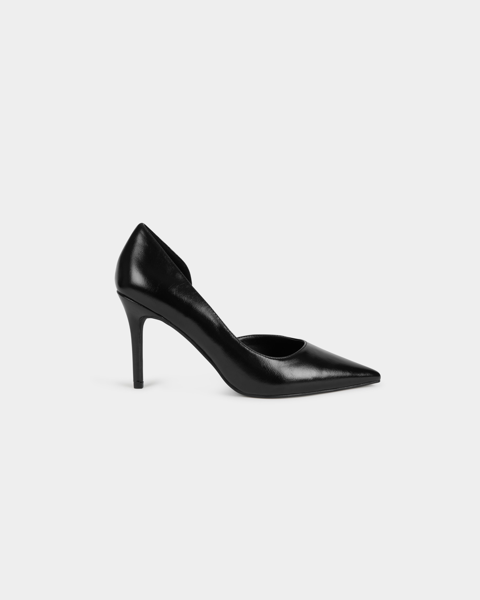 Zapato de tacón de mujer con lateral abierto - Morgan - Negro Negro-1