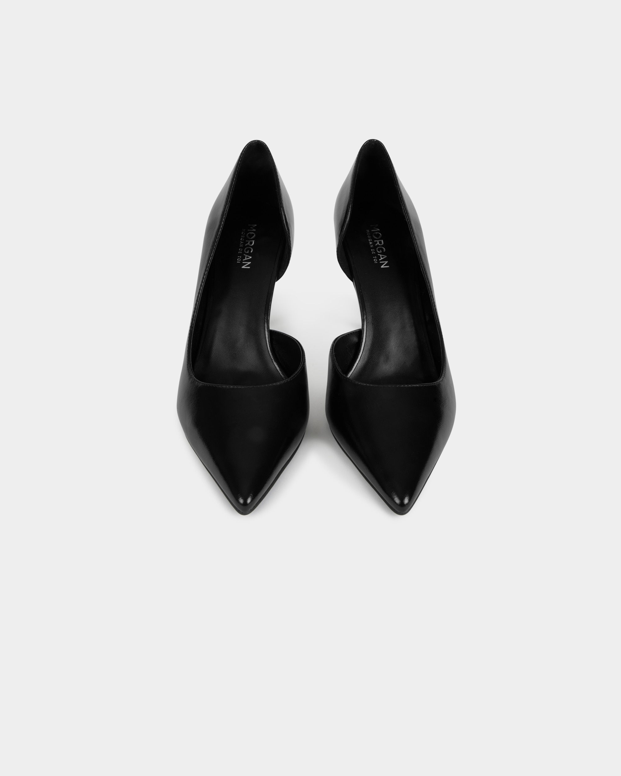 Zapato de tacón de mujer con lateral abierto - Morgan - Negro Negro-3