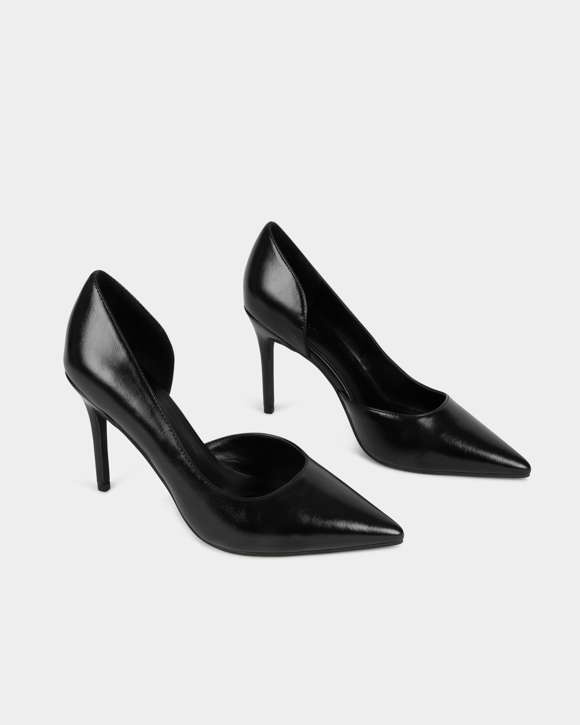 Zapato de tacón de mujer con lateral abierto - Morgan - Negro Negro-4
