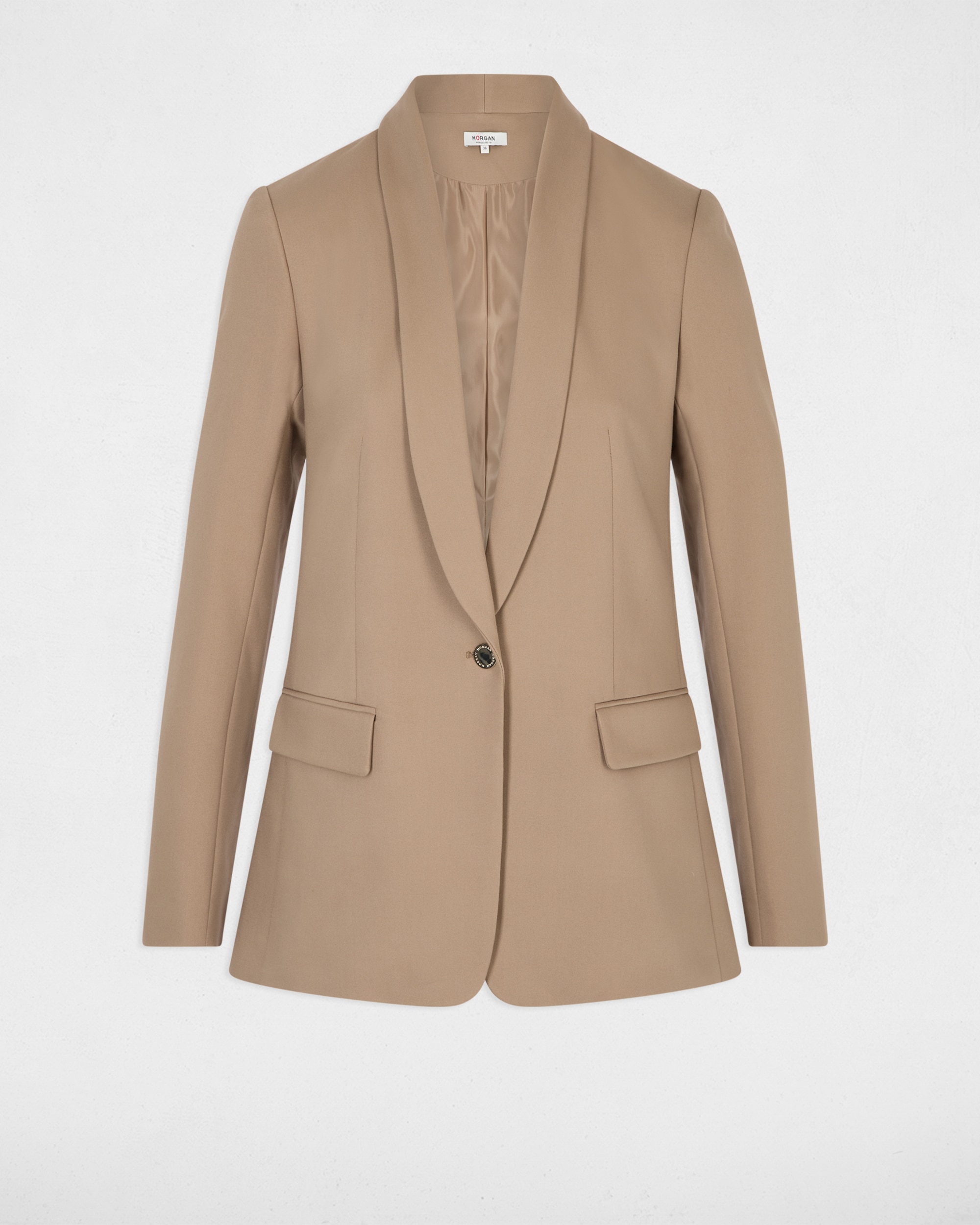 Blazer de mujer con bolsillos italianos - Morgan - Camel Camel-5