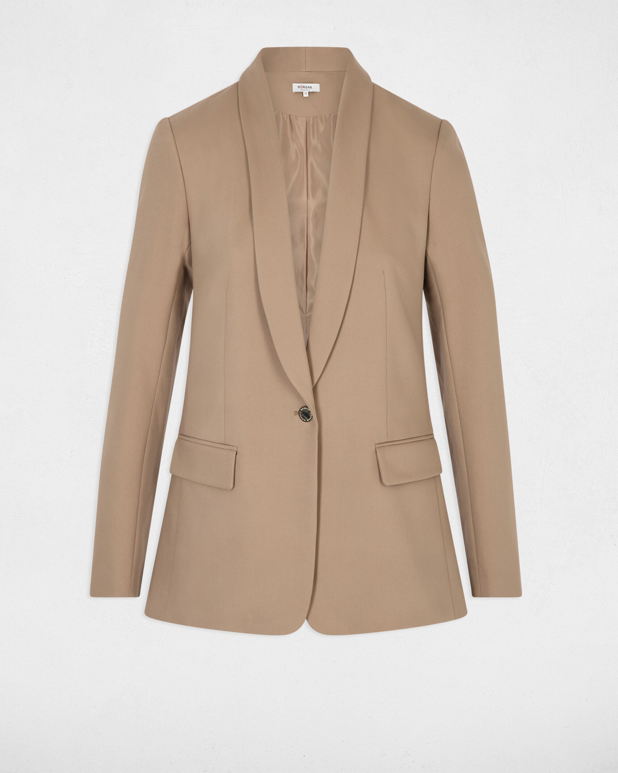 Blazer de mujer con bolsillos italianos - Morgan - Beige Camel-5