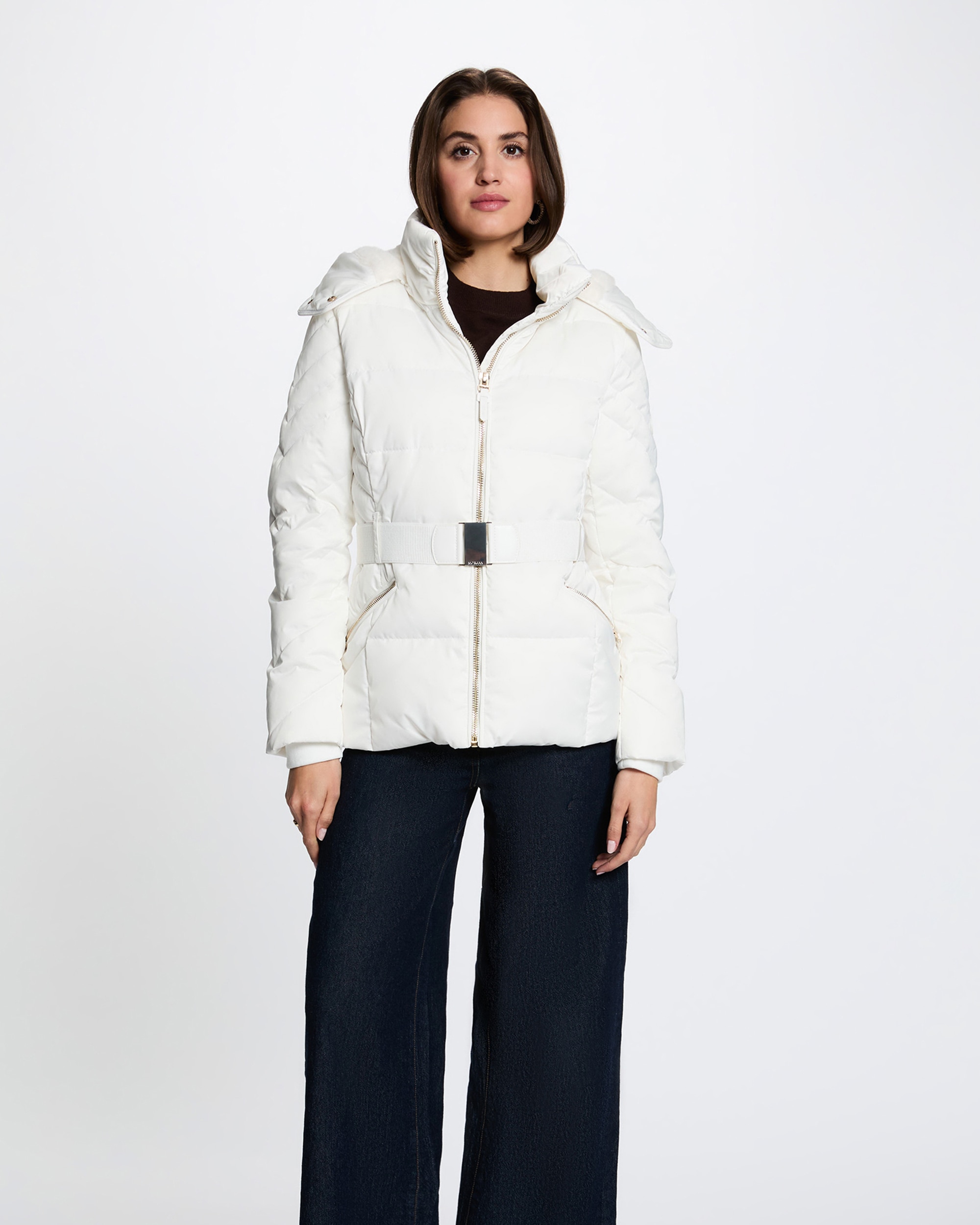 Plumíferos de mujer con capucha - Morgan - Blanco Blanco-1
