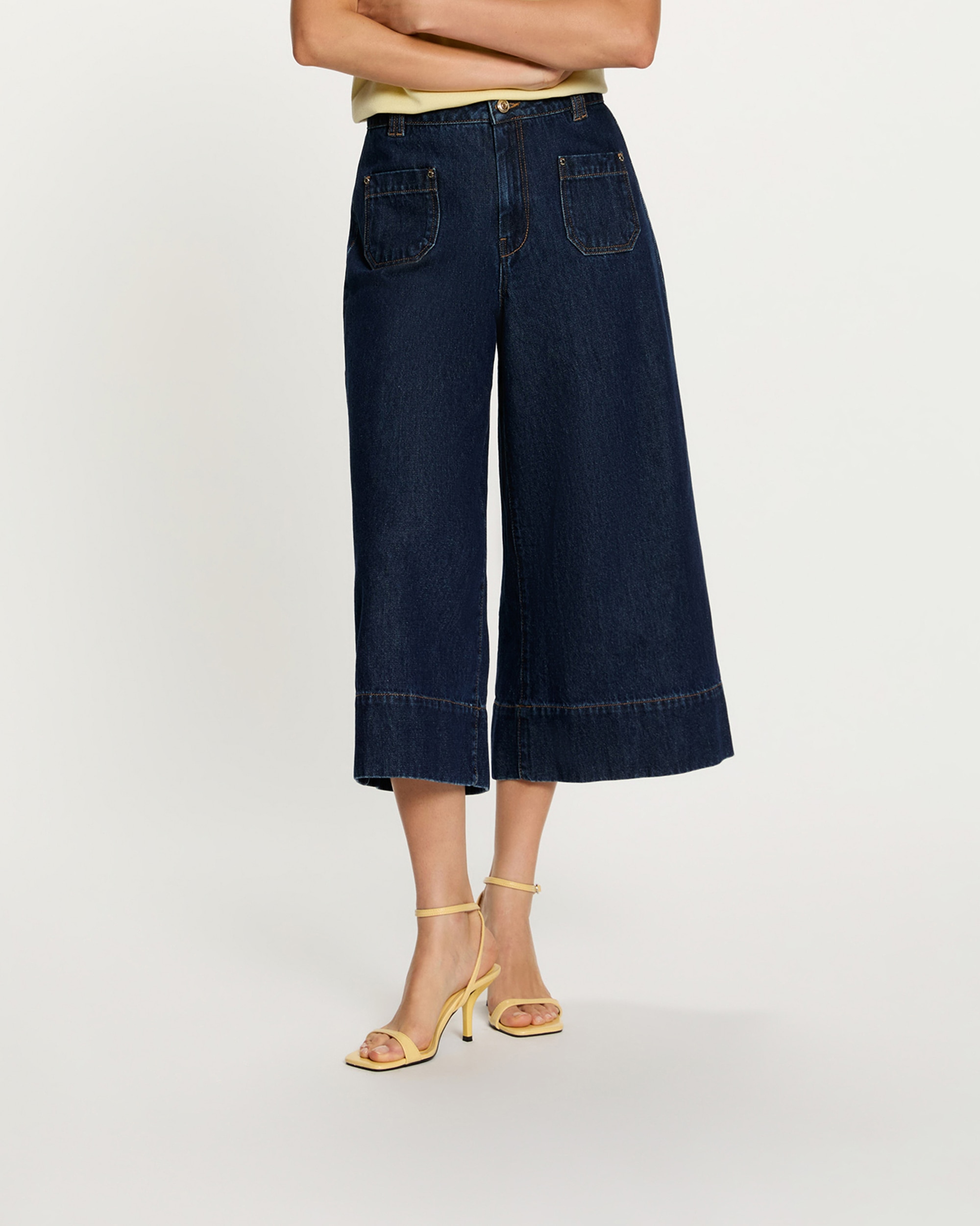 Pantalón vaquero de mujer ancho - Morgan - Azul Azul-1