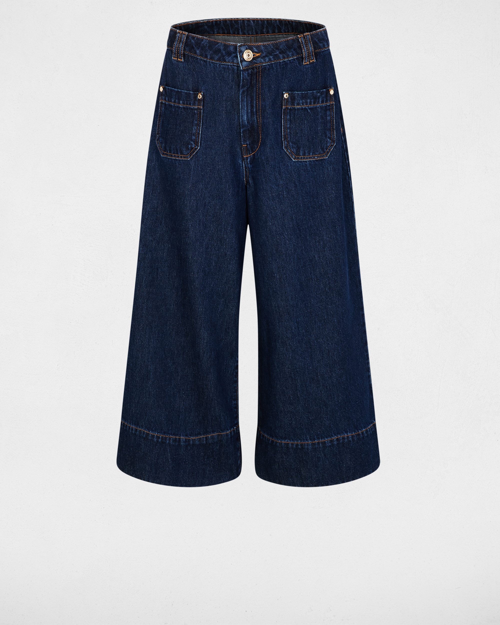 Pantalón vaquero de mujer ancho - Morgan - Azul Azul-2