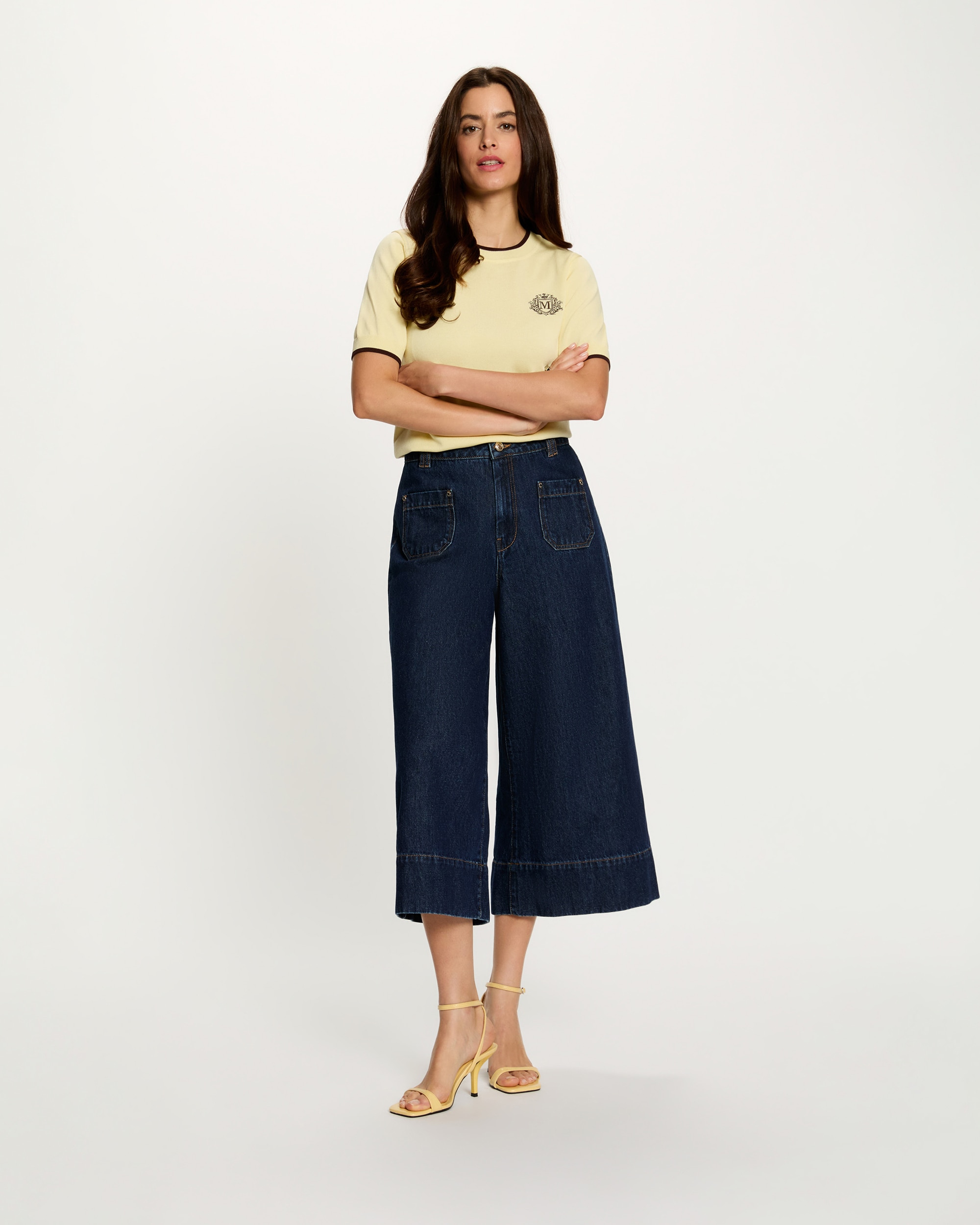 Pantalón vaquero de mujer ancho - Morgan - Azul Azul-4