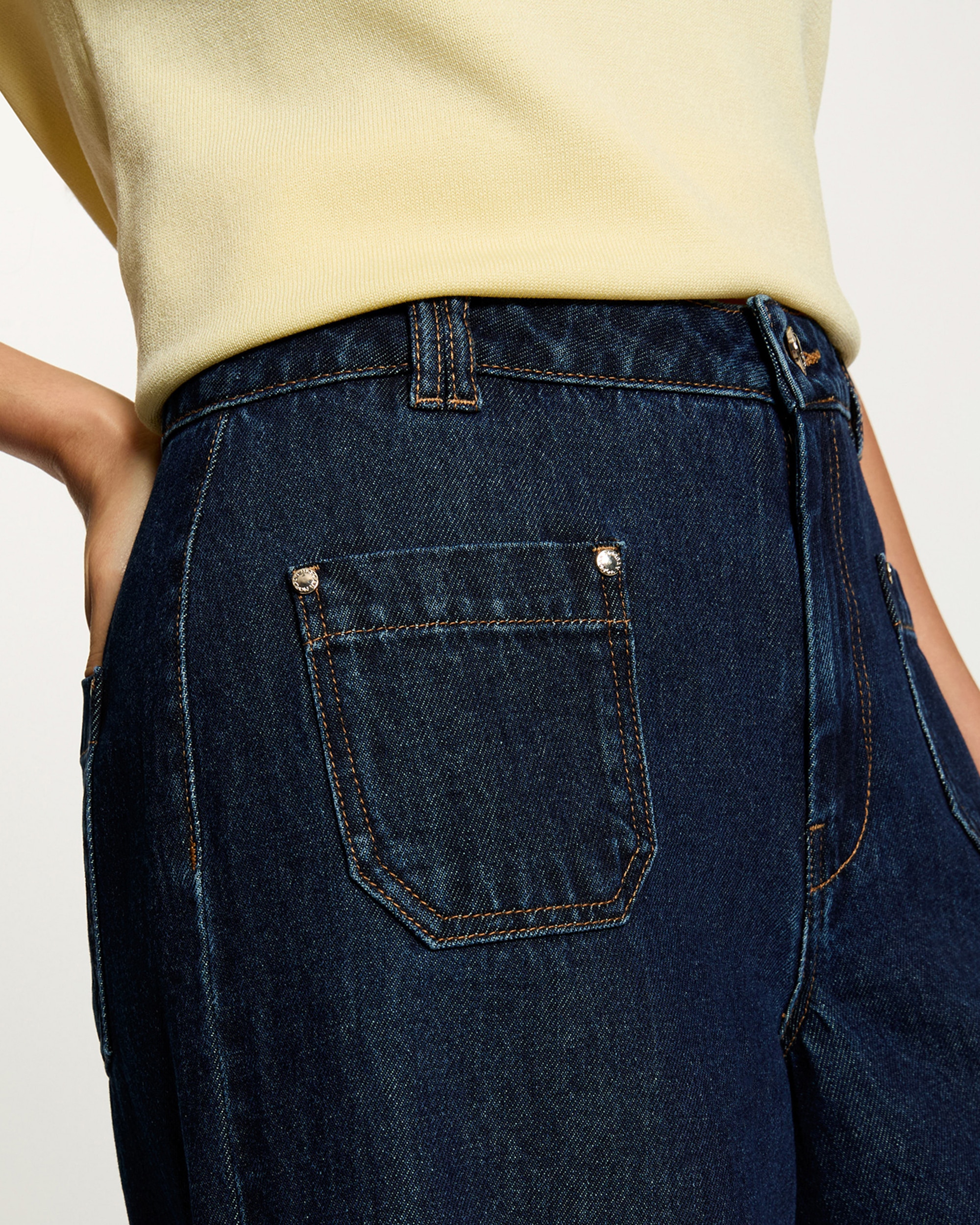 Pantalón vaquero de mujer ancho - Morgan - Azul Azul-5