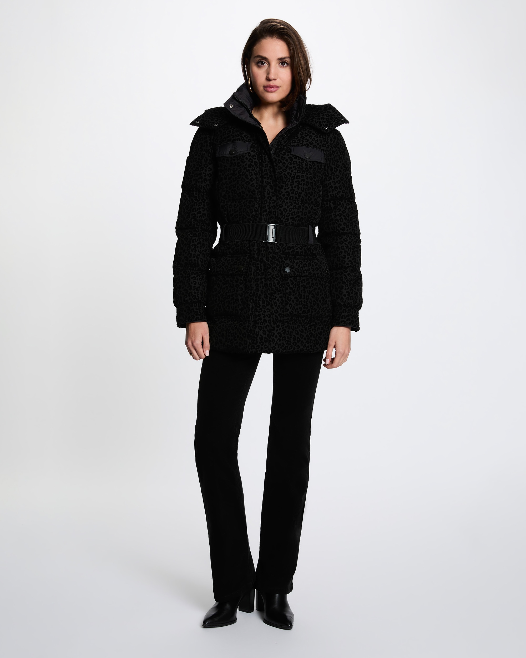 Plumíferos de mujer con capucha - Morgan - Negro Negro-3