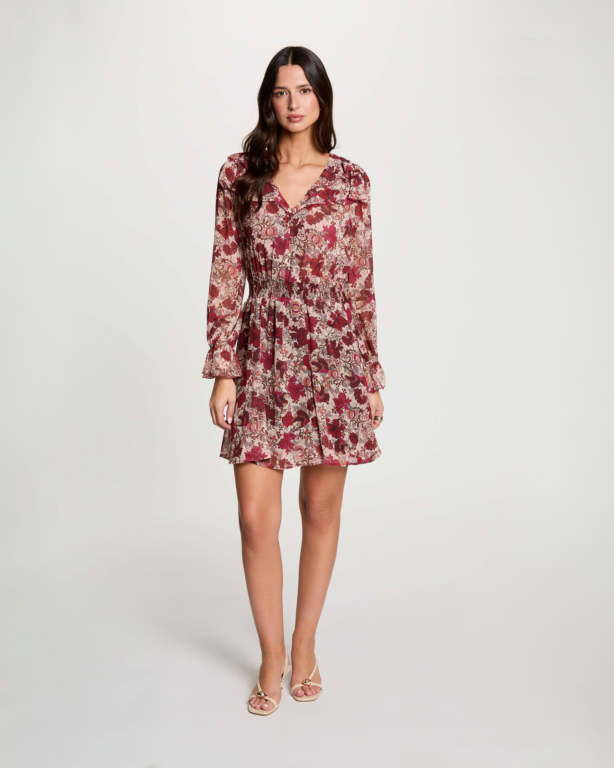 Vestido corto con manga larga - Morgan - Multicolor Multicolor-3