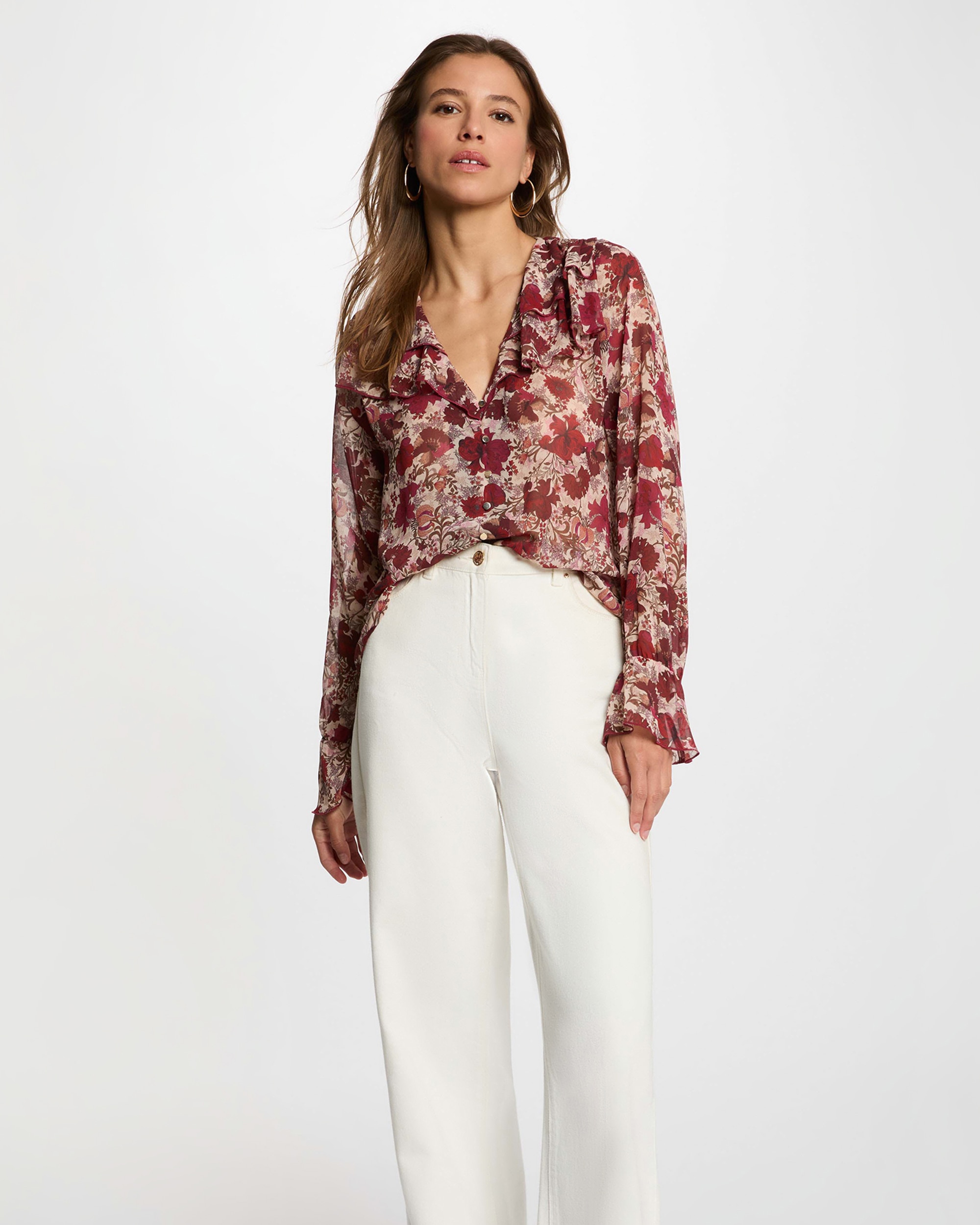 Camisa de mujer con volantes - Morgan - Multicolor Multicolor-1