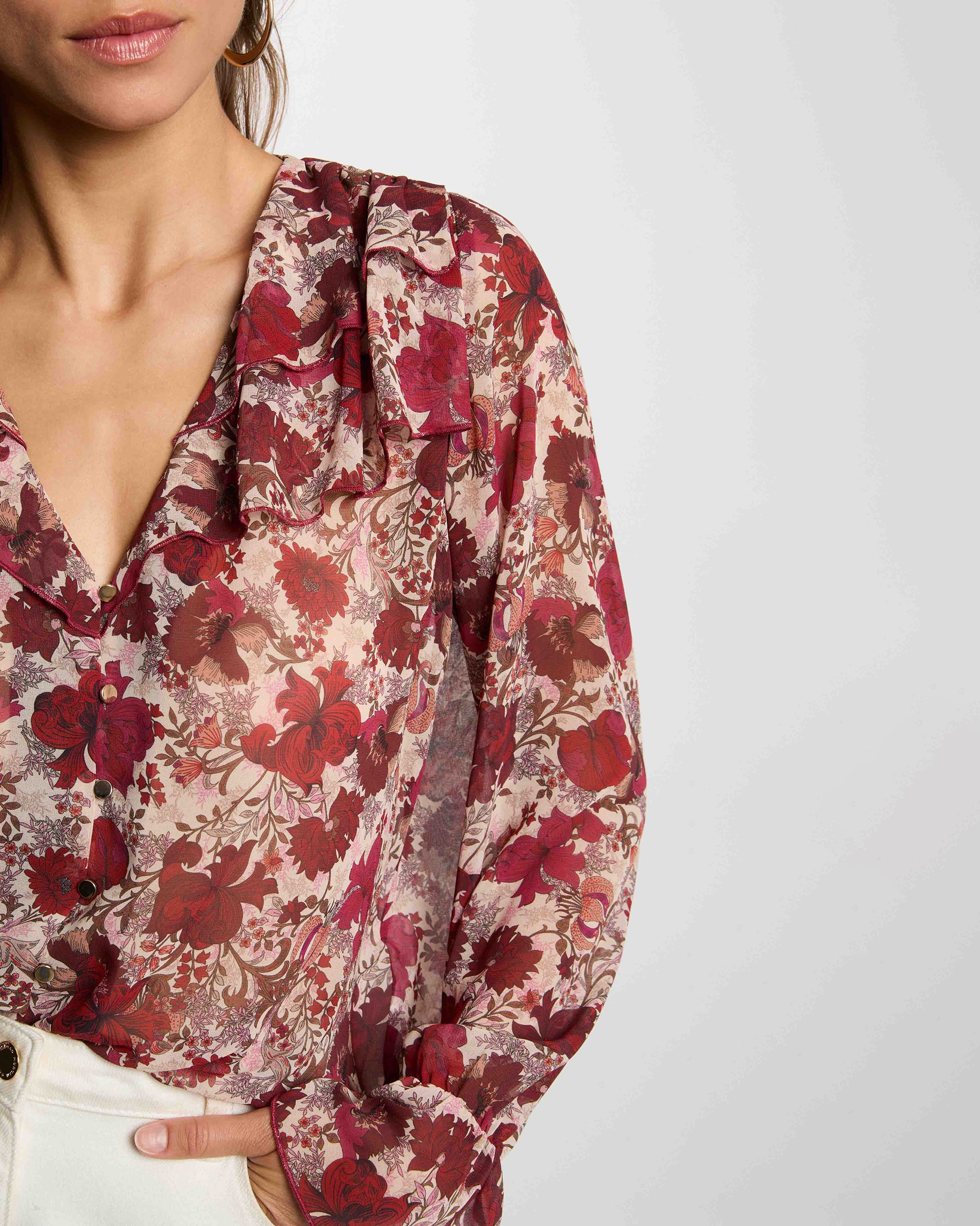 Camisa de mujer con volantes - Morgan - Multicolor Multicolor-4