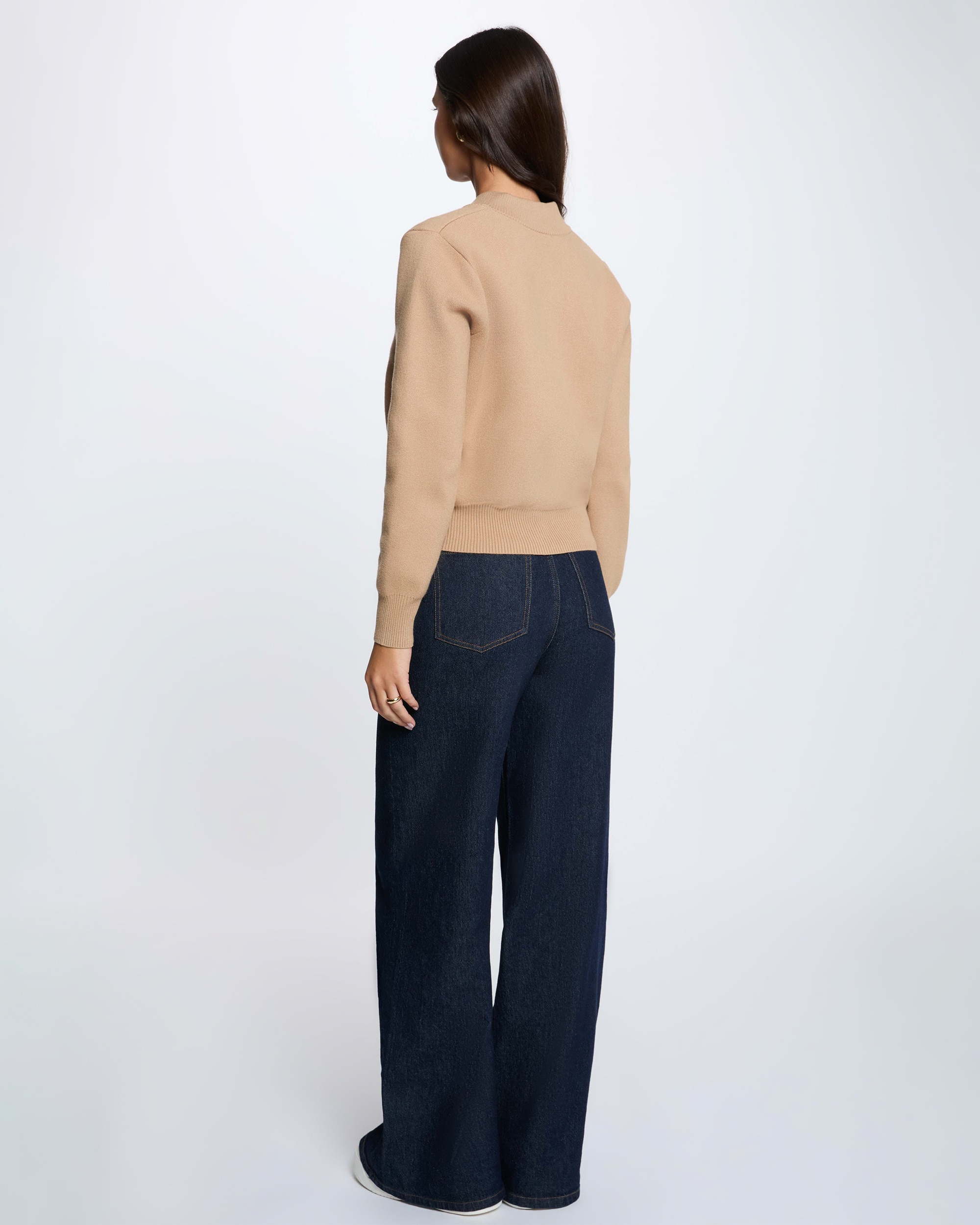 Cárdigan de mujer con logo bordado - Morgan - Camel Camel-2