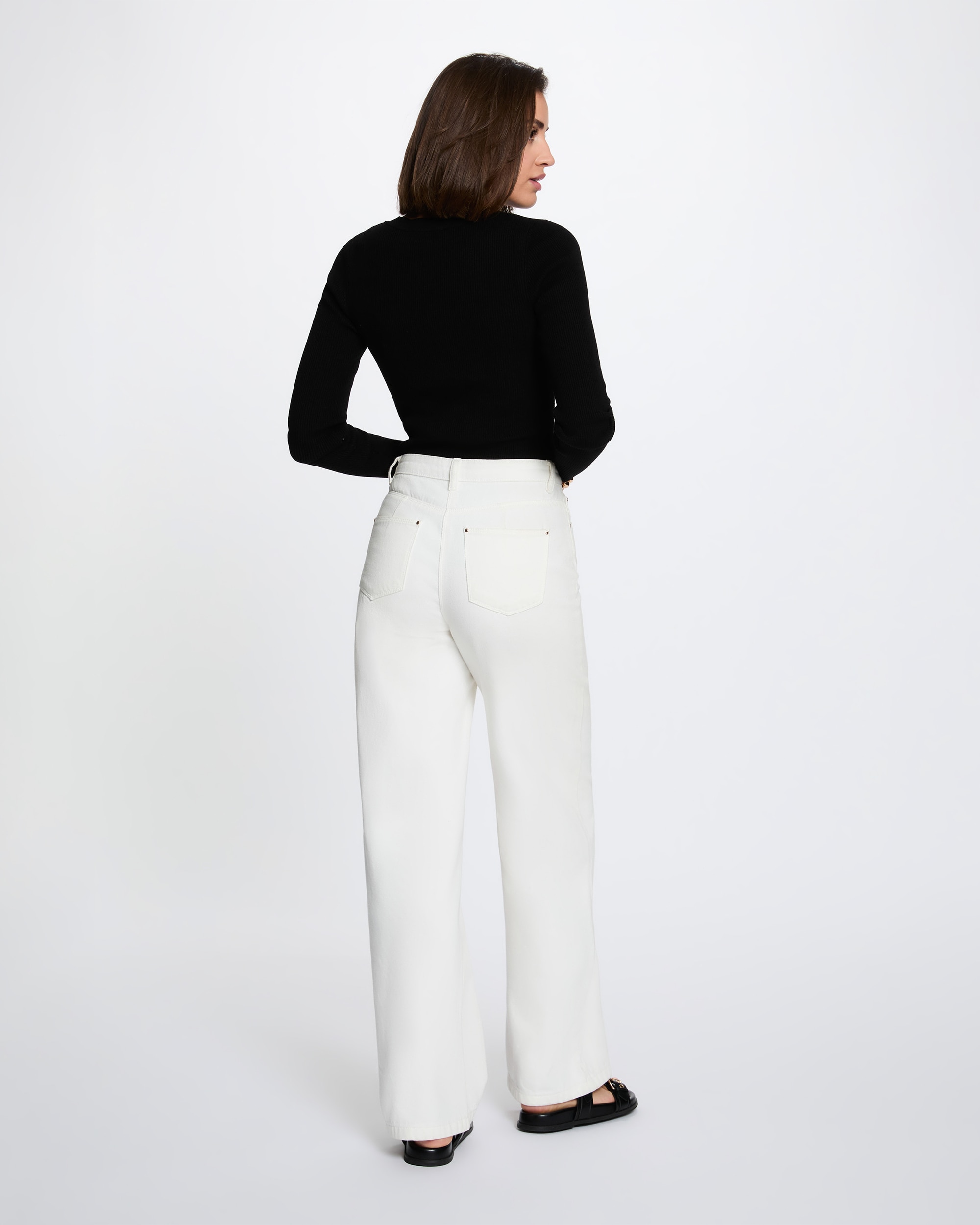Jersey de mujer con escote pico - Morgan - Negro Negro-2