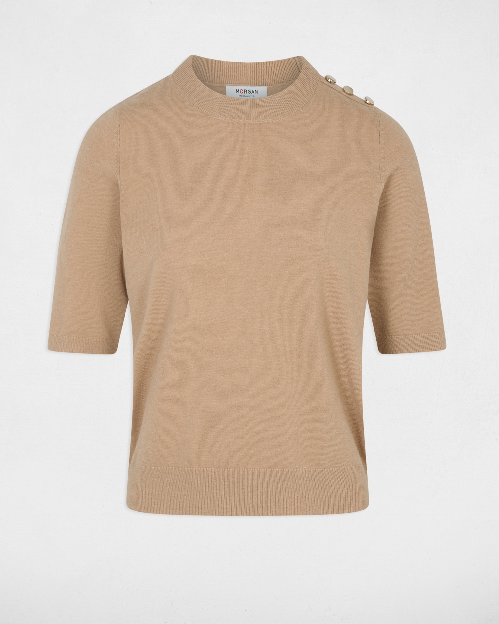 Jersey de mujer en lana - Morgan - Beige Beige-5