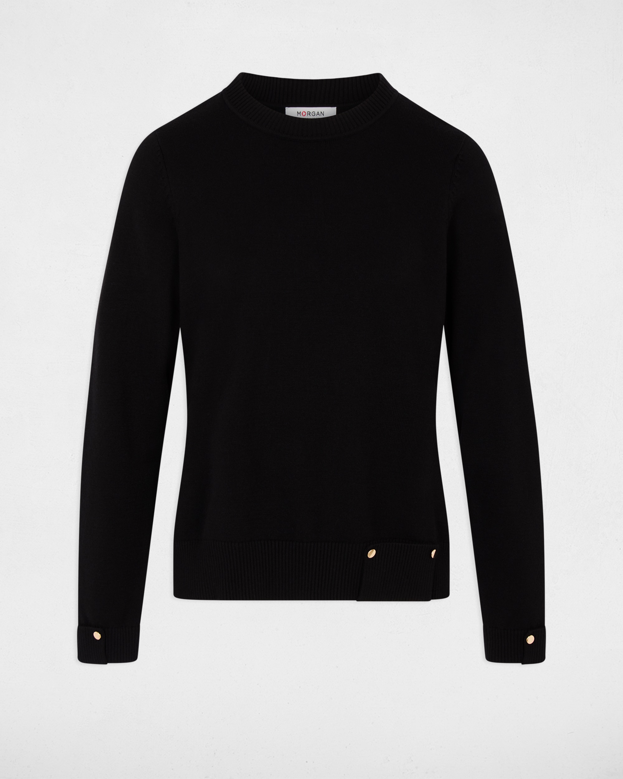 Jersey de mujer con botones - Morgan - Negro Negro-5
