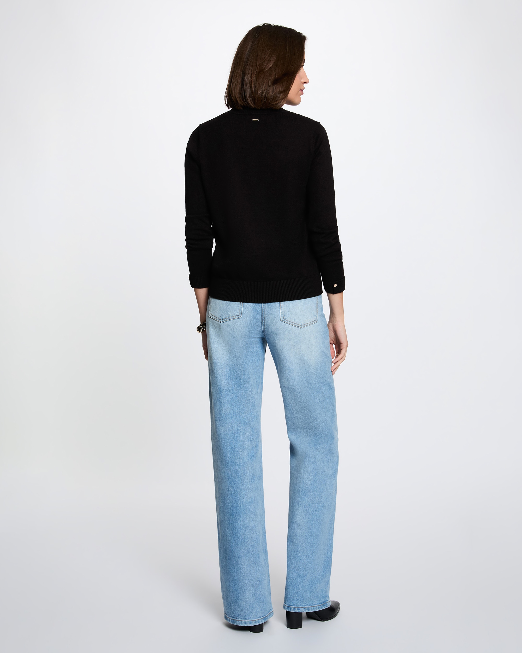 Jersey de mujer con botones - Morgan - Negro Negro-2
