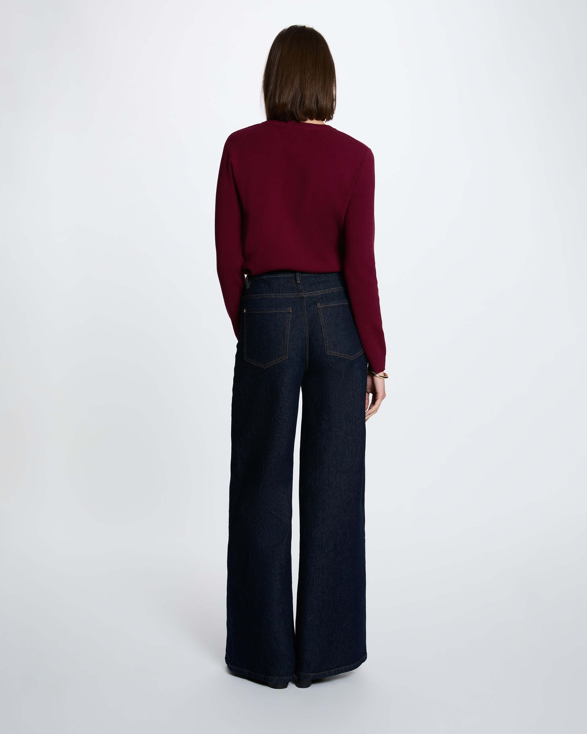 Imagen 2 de Jersey de mujer con cuello redondo - Morgan - Burdeos Burdeos