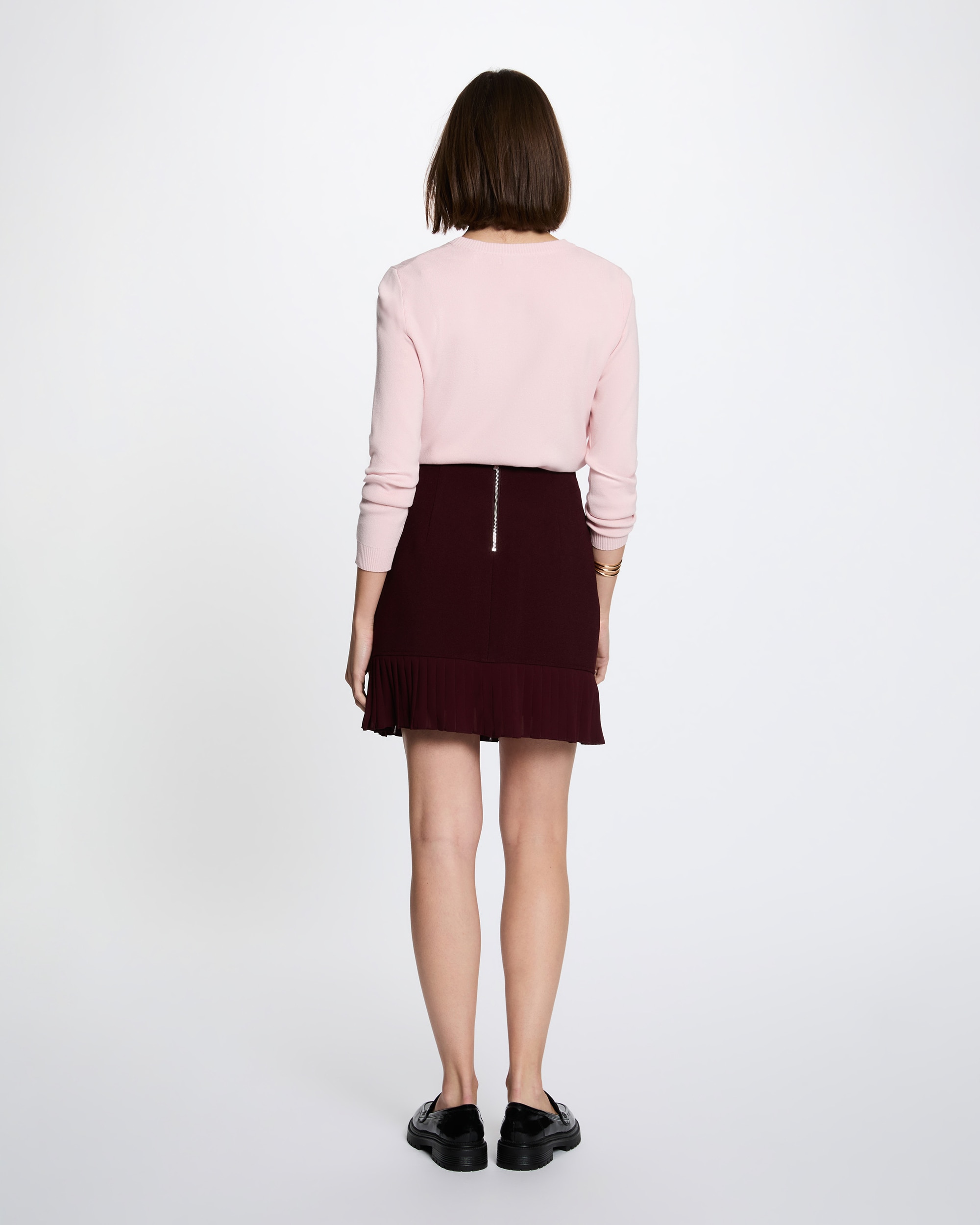Jersey de mujer con cuello redondo - Morgan - Rosa claro Rosa claro-2