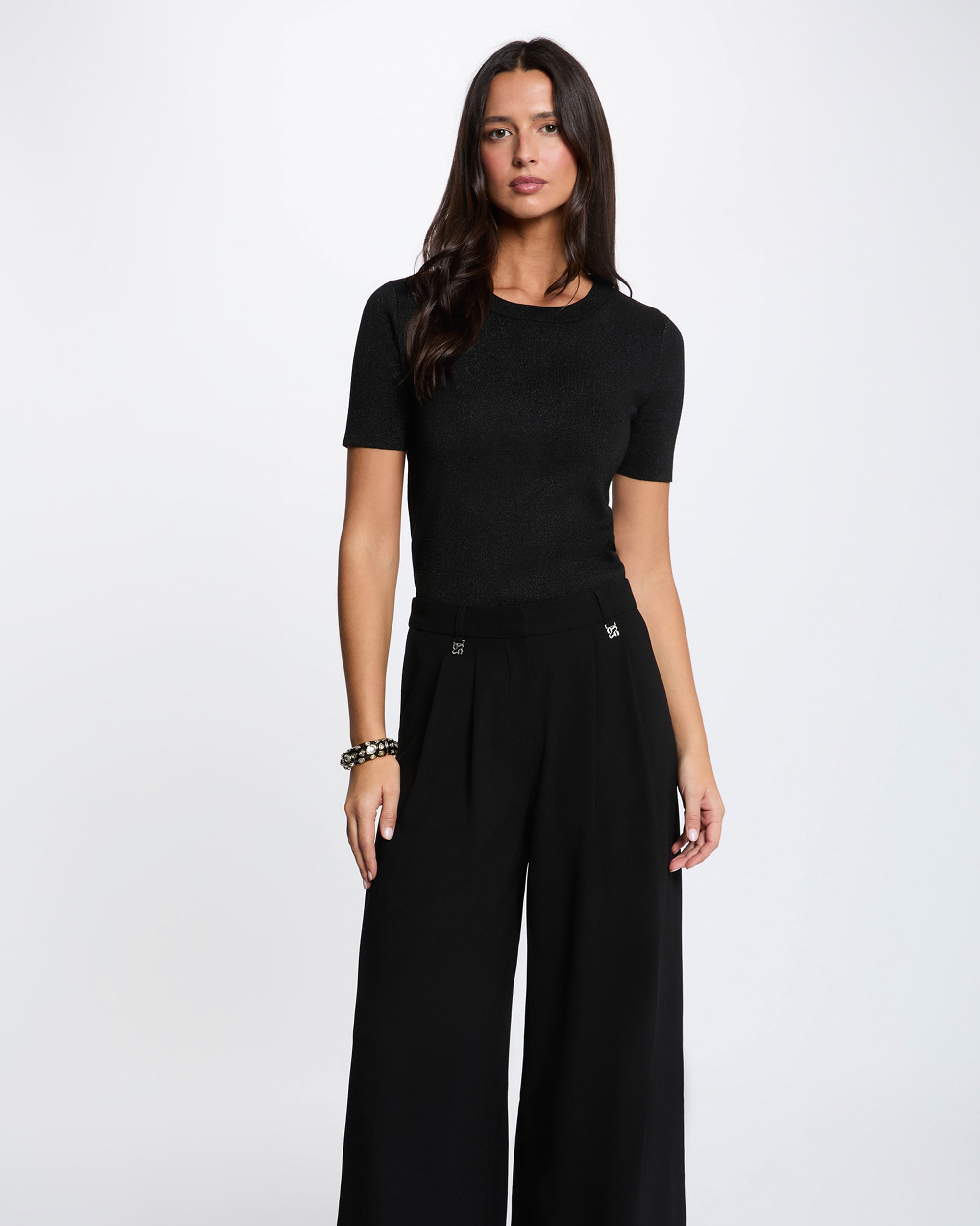 Jersey de mujer con manga corta - Morgan - Negro Negro-1