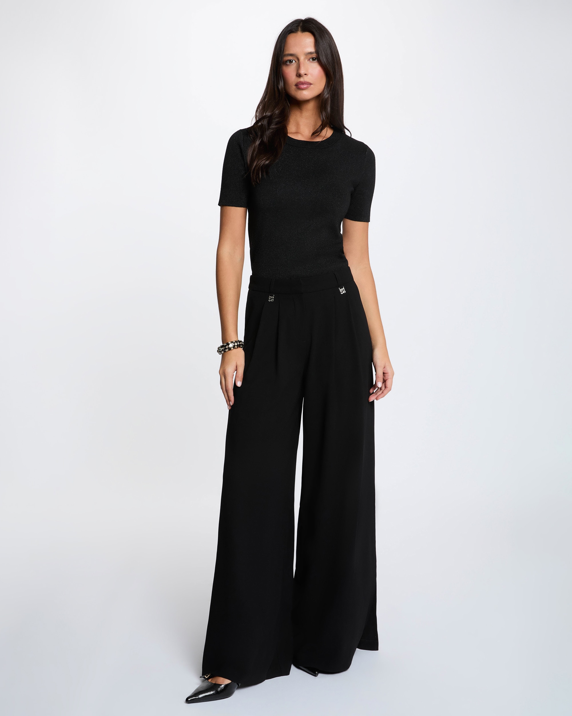 Jersey de mujer con manga corta - Morgan - Negro Negro-3
