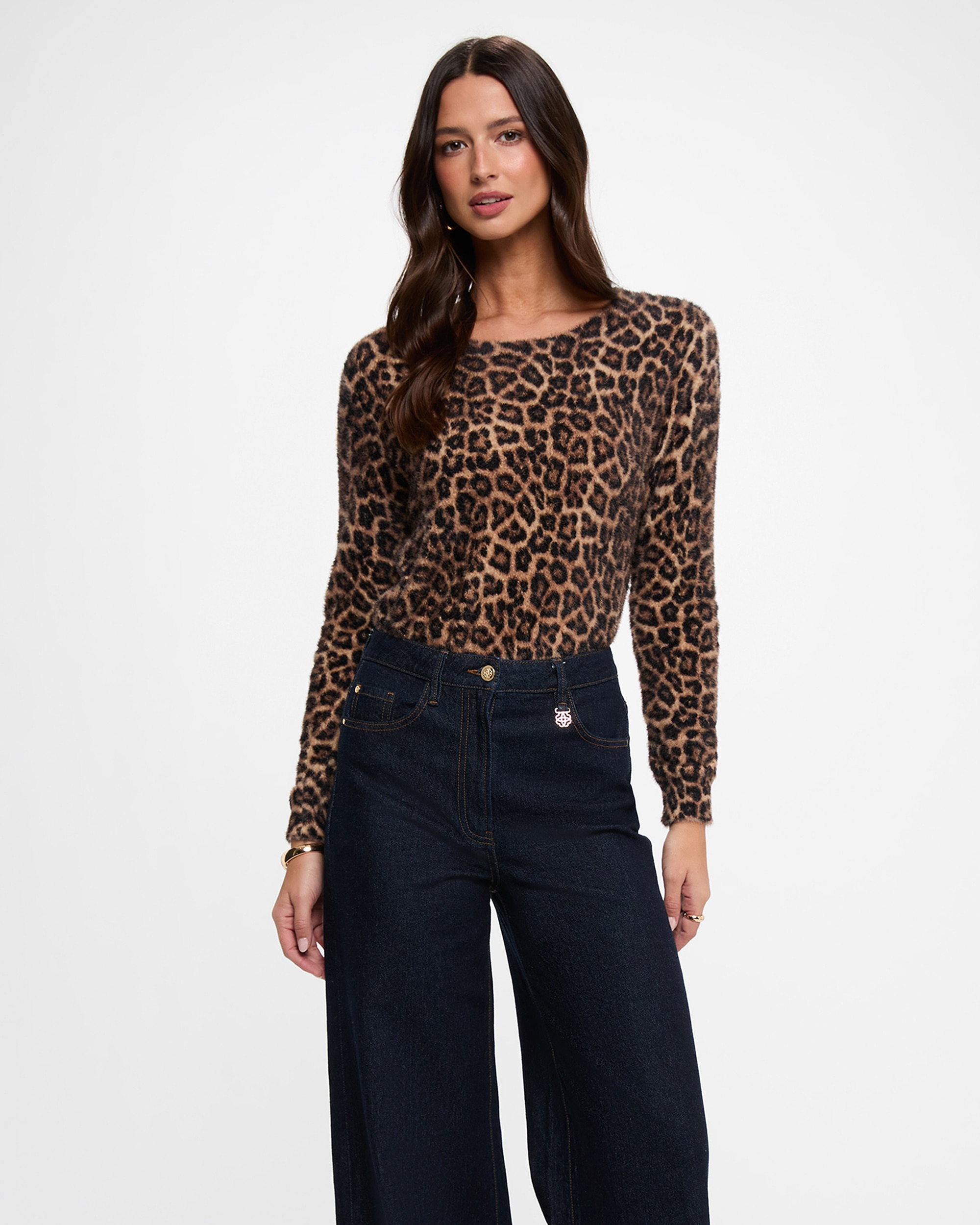 Jersey de mujer con estampado animalier - Morgan - Multicolor Multicolor-1