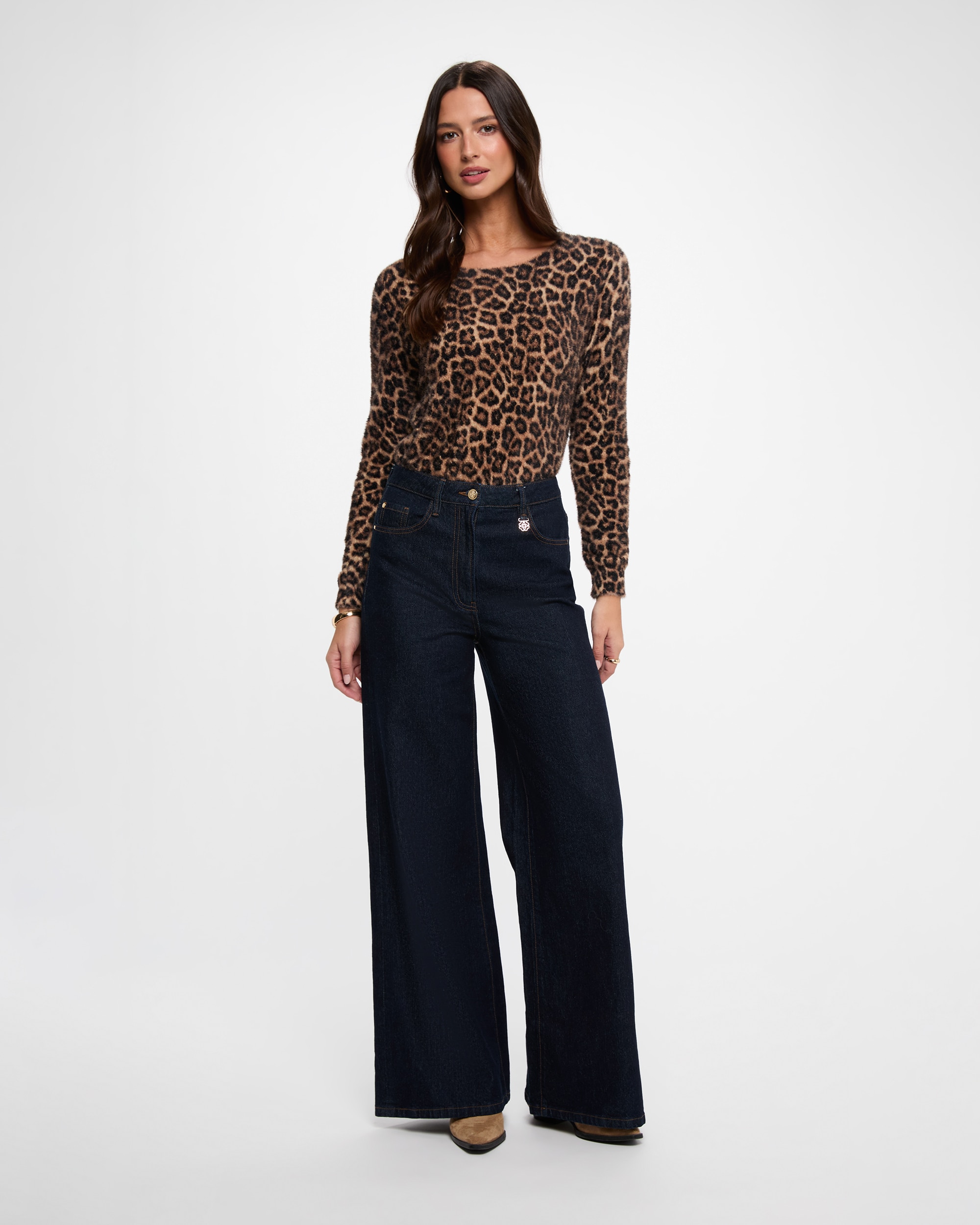 Jersey de mujer con estampado animalier - Morgan - Multicolor Multicolor-3