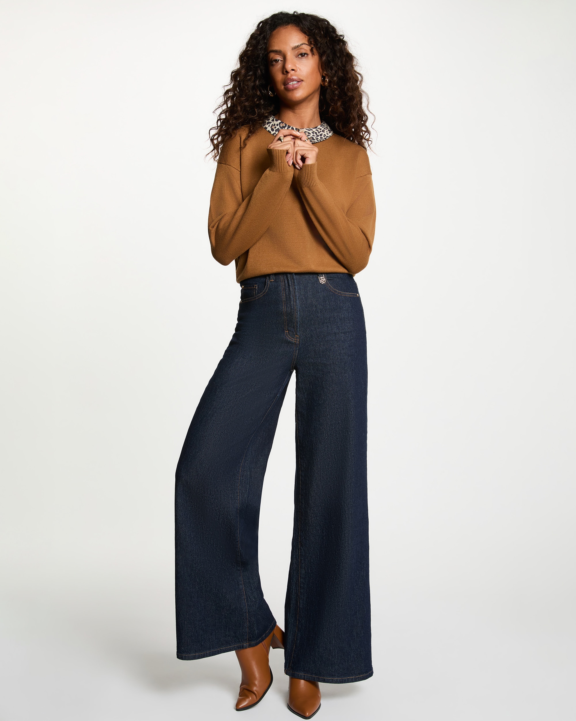 Imagen 3 de Jersey de mujer con cuello camisero - Morgan - Camel Camel
