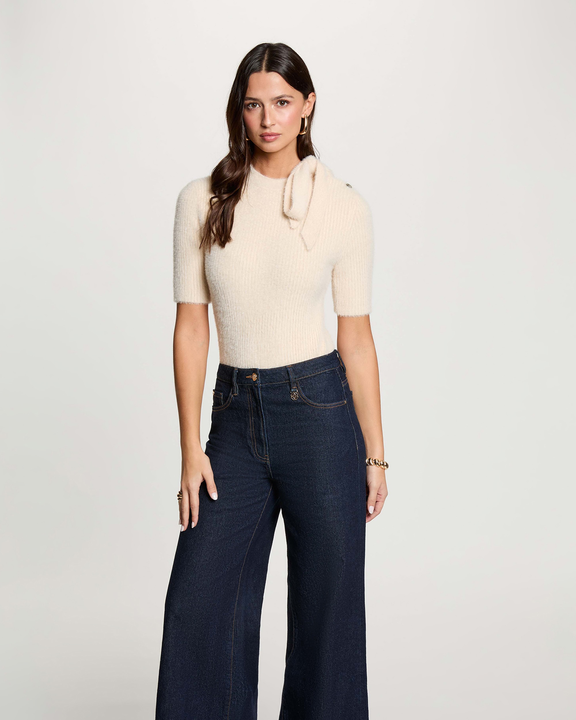 Jersey de mujer con lazo - Morgan - Crudo Crudo-1