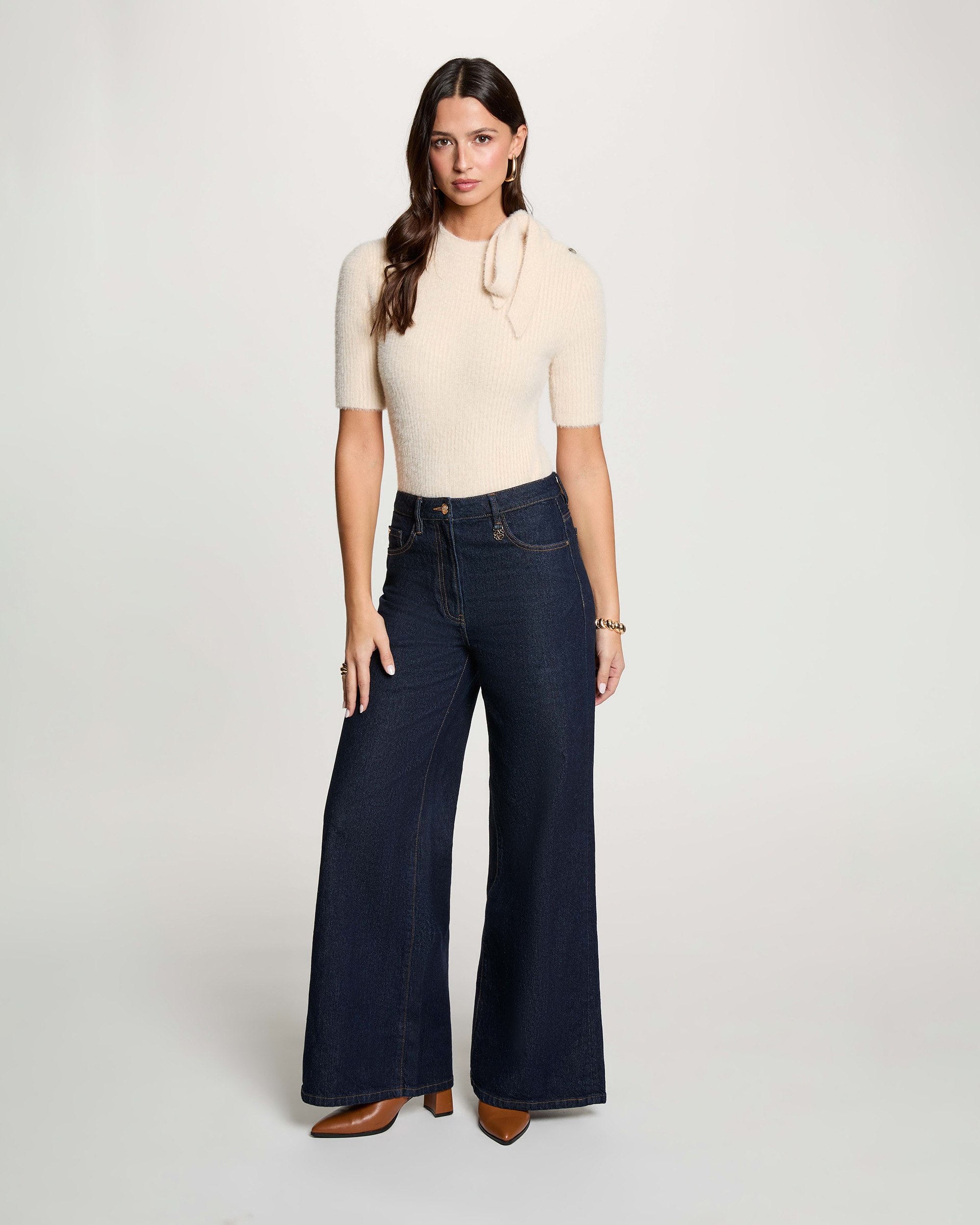 Jersey de mujer con lazo - Morgan - Crudo Crudo-3
