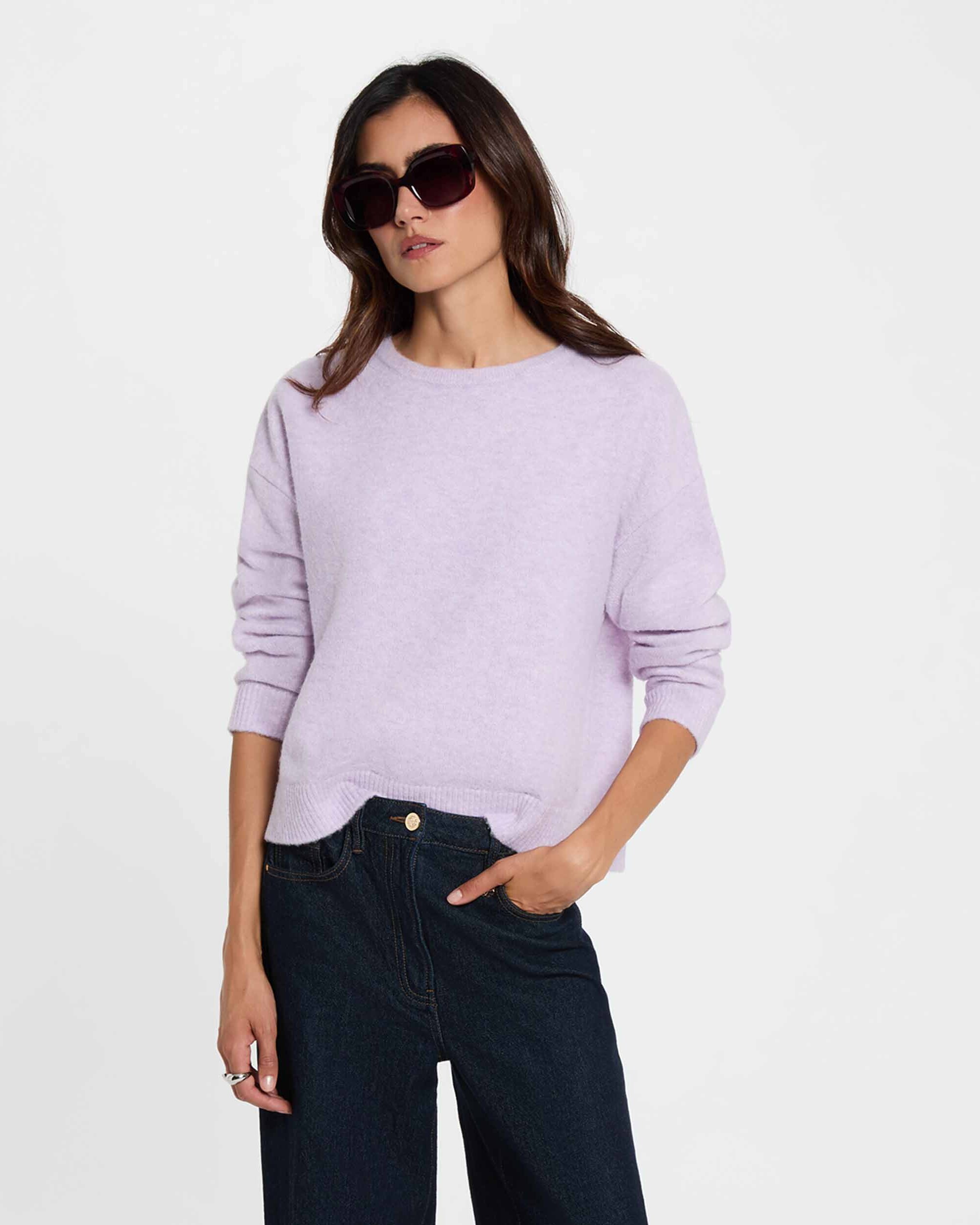 Jersey de mujer en lana - Morgan - Lila Lila-1