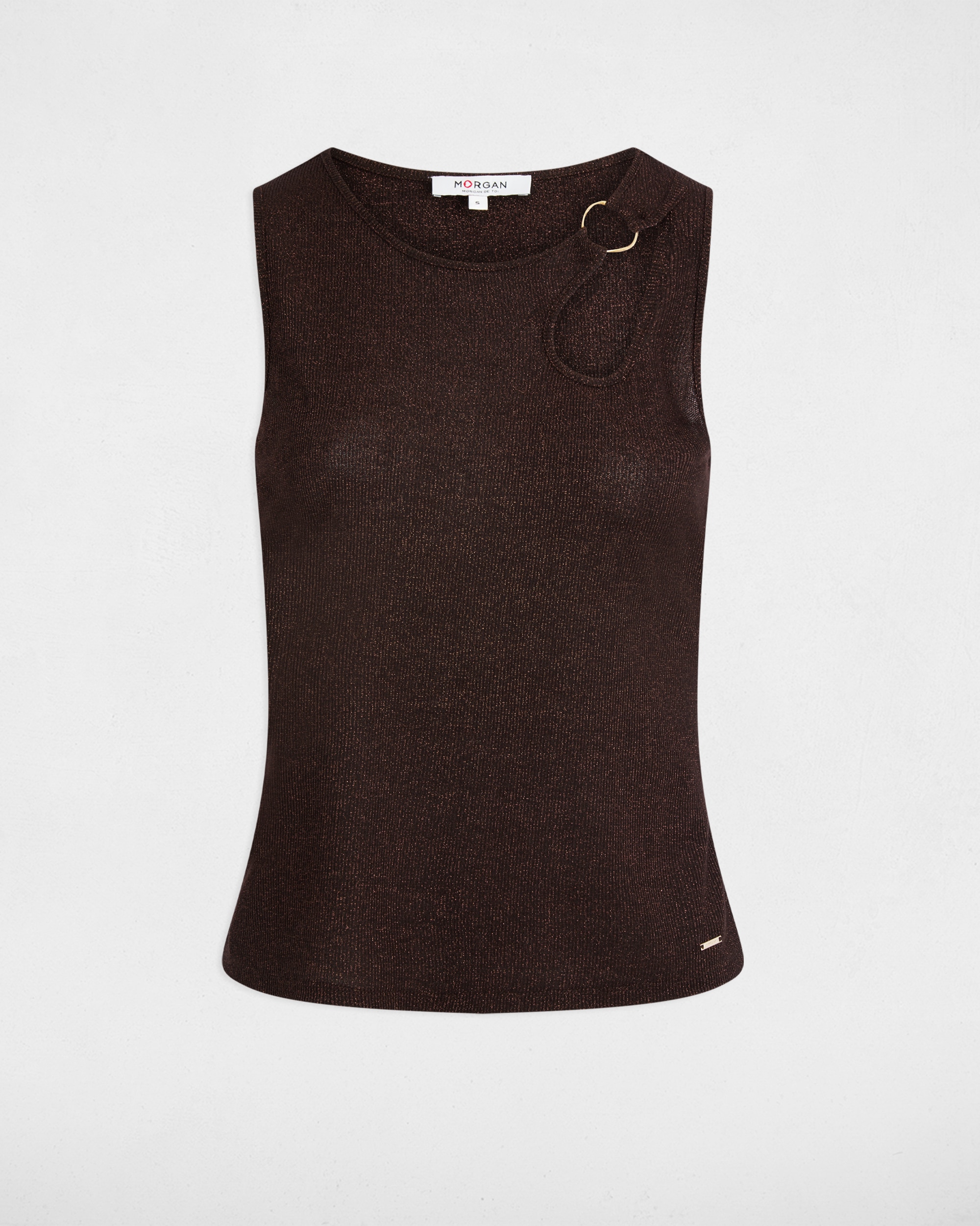 Camiseta de mujer sin mangas - Morgan - Marrón oscuro Marrón oscuro-5