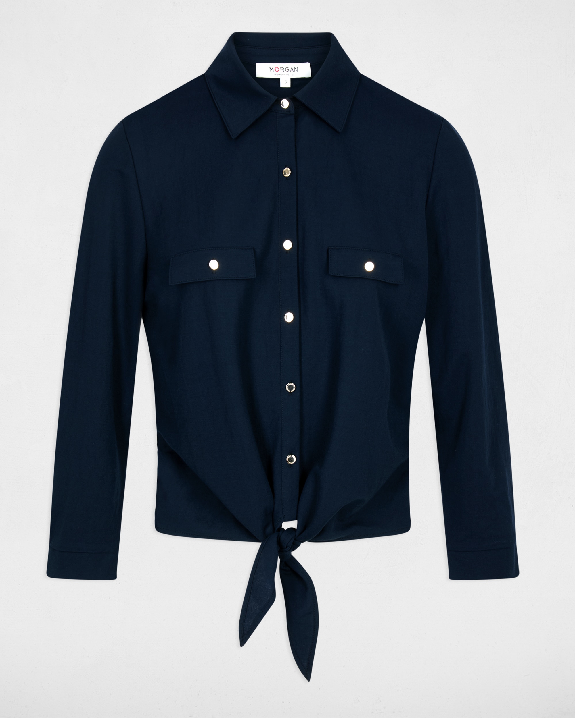 Camisa de mujer con manga larga - Morgan - Azul marino Azul marino-2