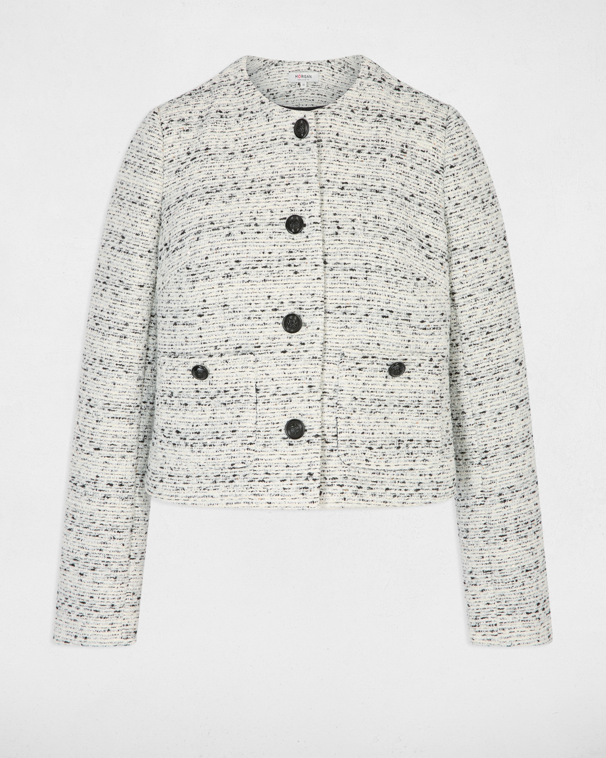 Blazer de mujer con cierre de botones - Morgan - Marfil Marfil-5