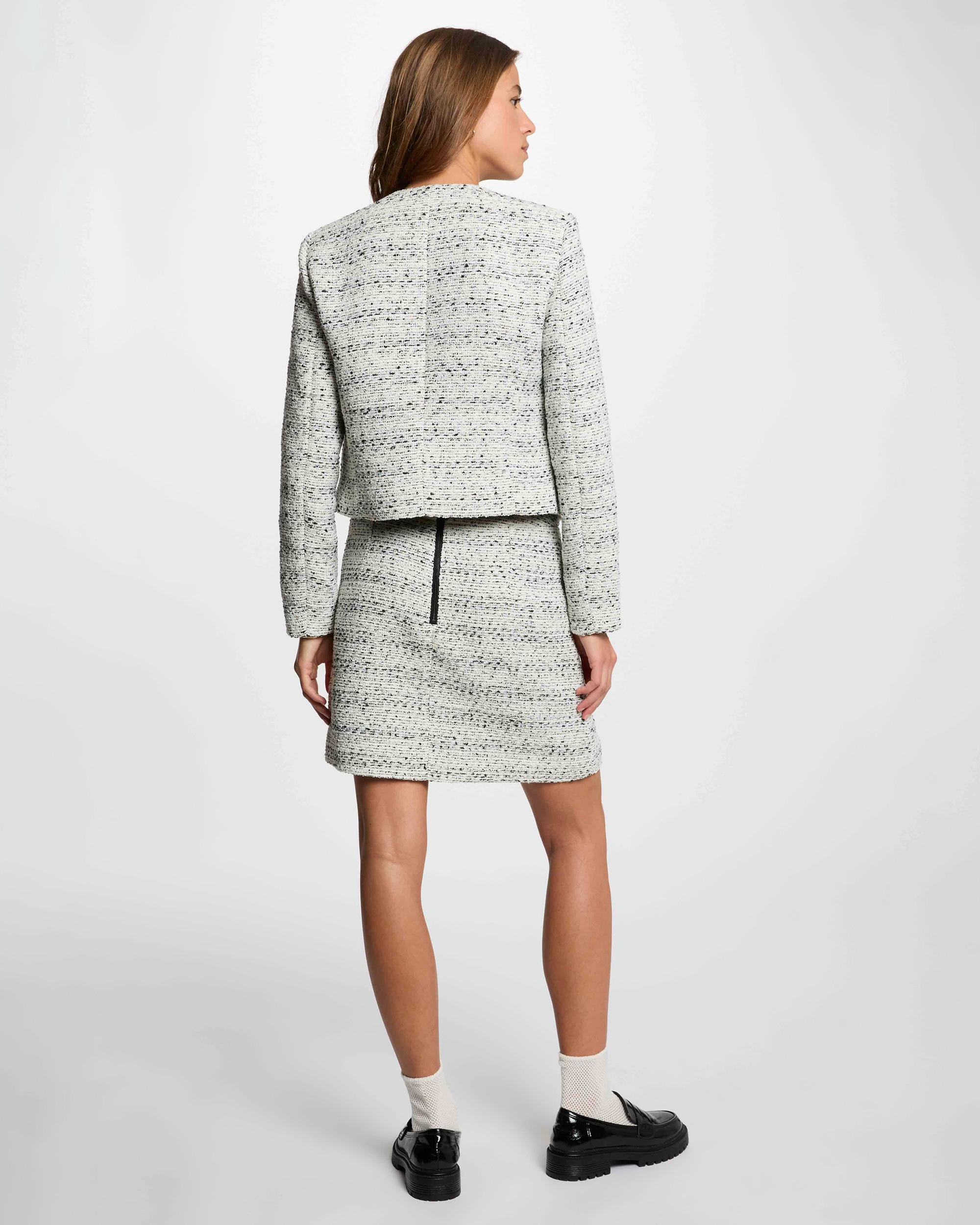 Blazer de mujer con cierre de botones - Morgan - Marfil Marfil-2