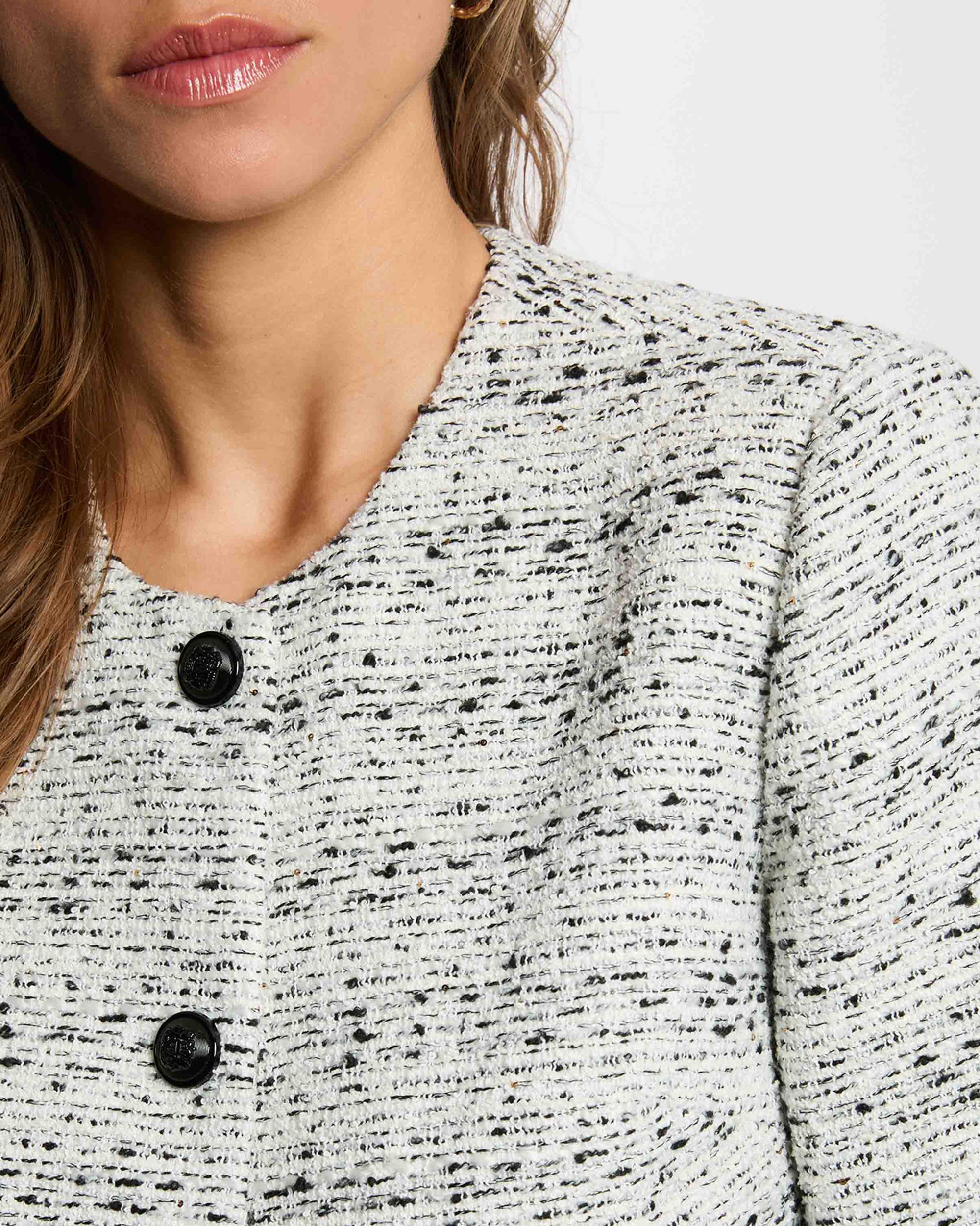 Blazer de mujer con cierre de botones - Morgan - Marfil Marfil-4