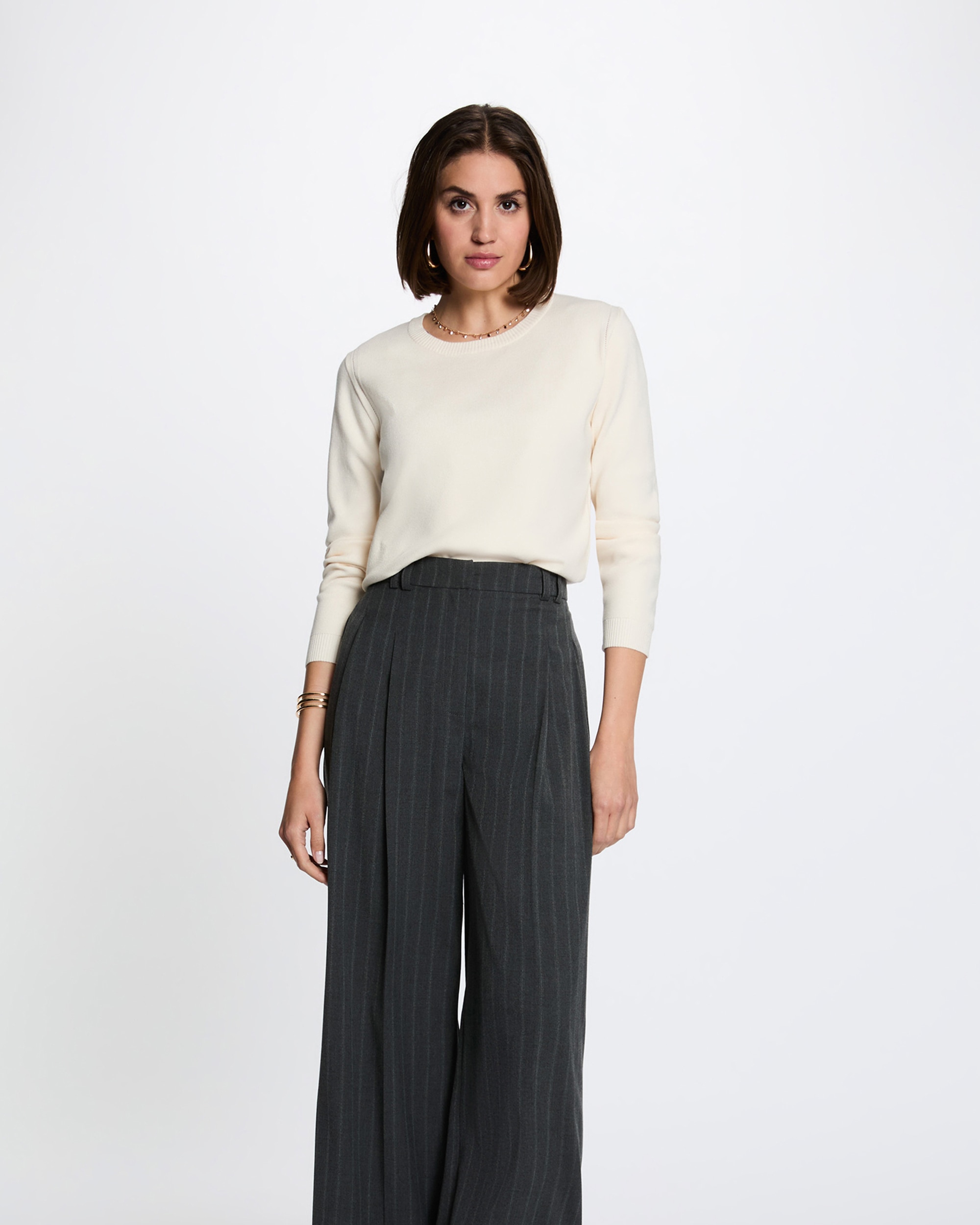 Imagen 1 de Jersey de mujer con cuello redondo - Morgan - Marfil Marfil