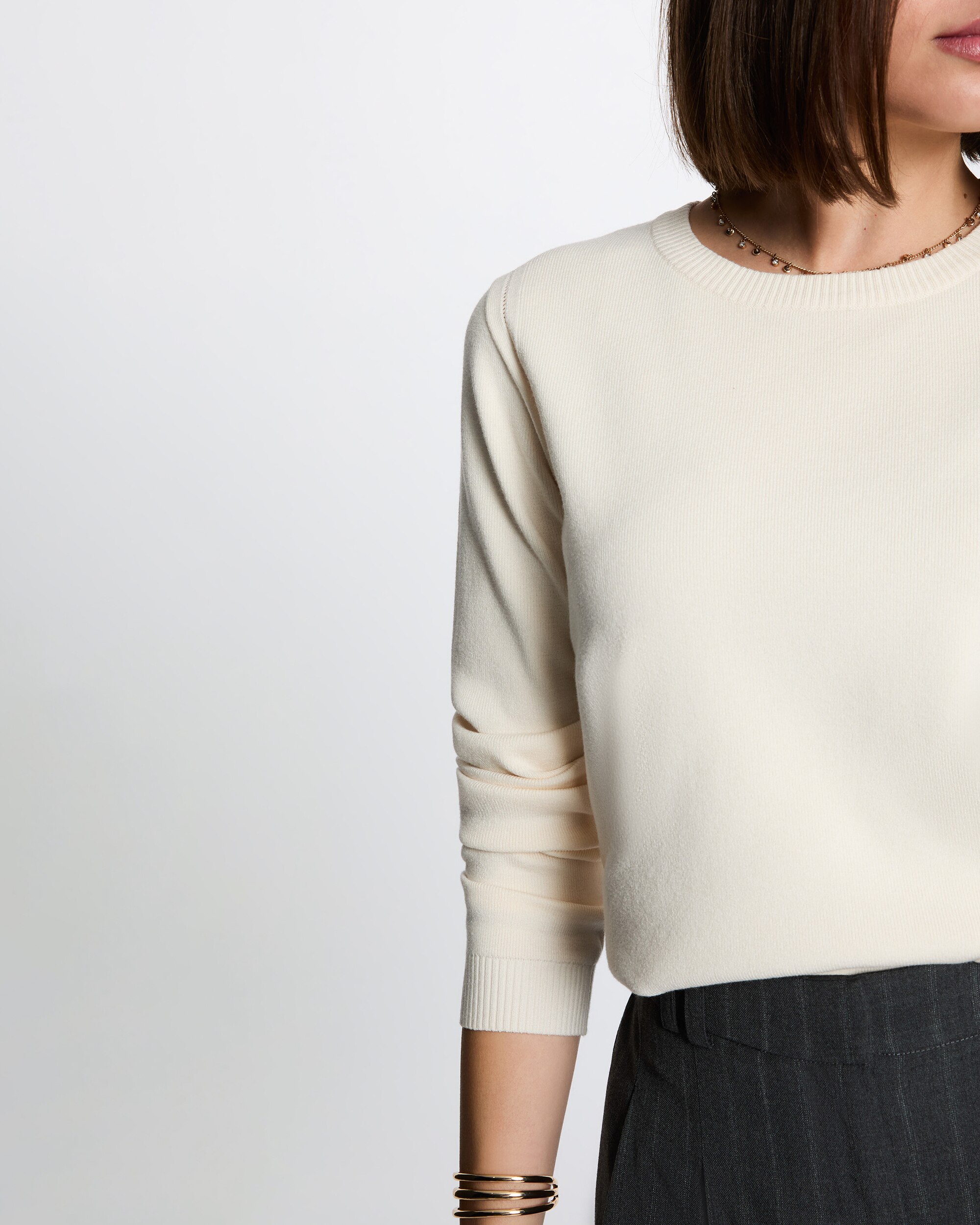 Imagen 4 de Jersey de mujer con cuello redondo - Morgan - Marfil Marfil