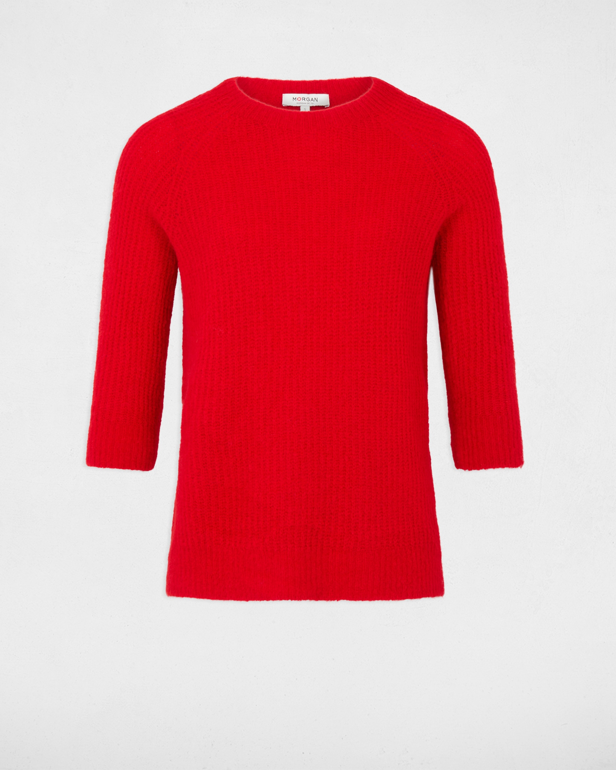 Jersey de mujer en lana - Morgan - Rojo Rojo-5