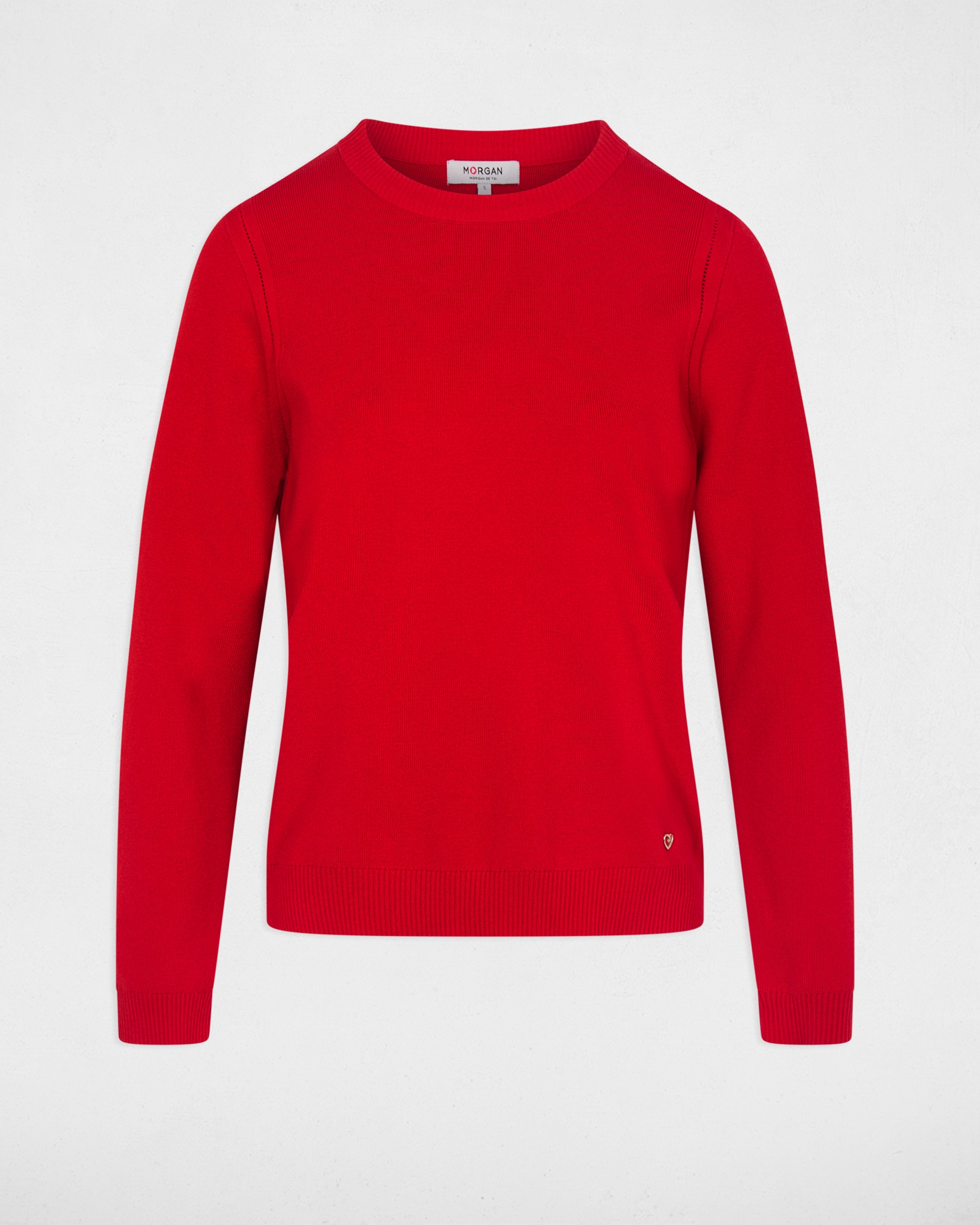 Jersey de mujer con cuello redondo - Morgan - Rojo Rojo-5